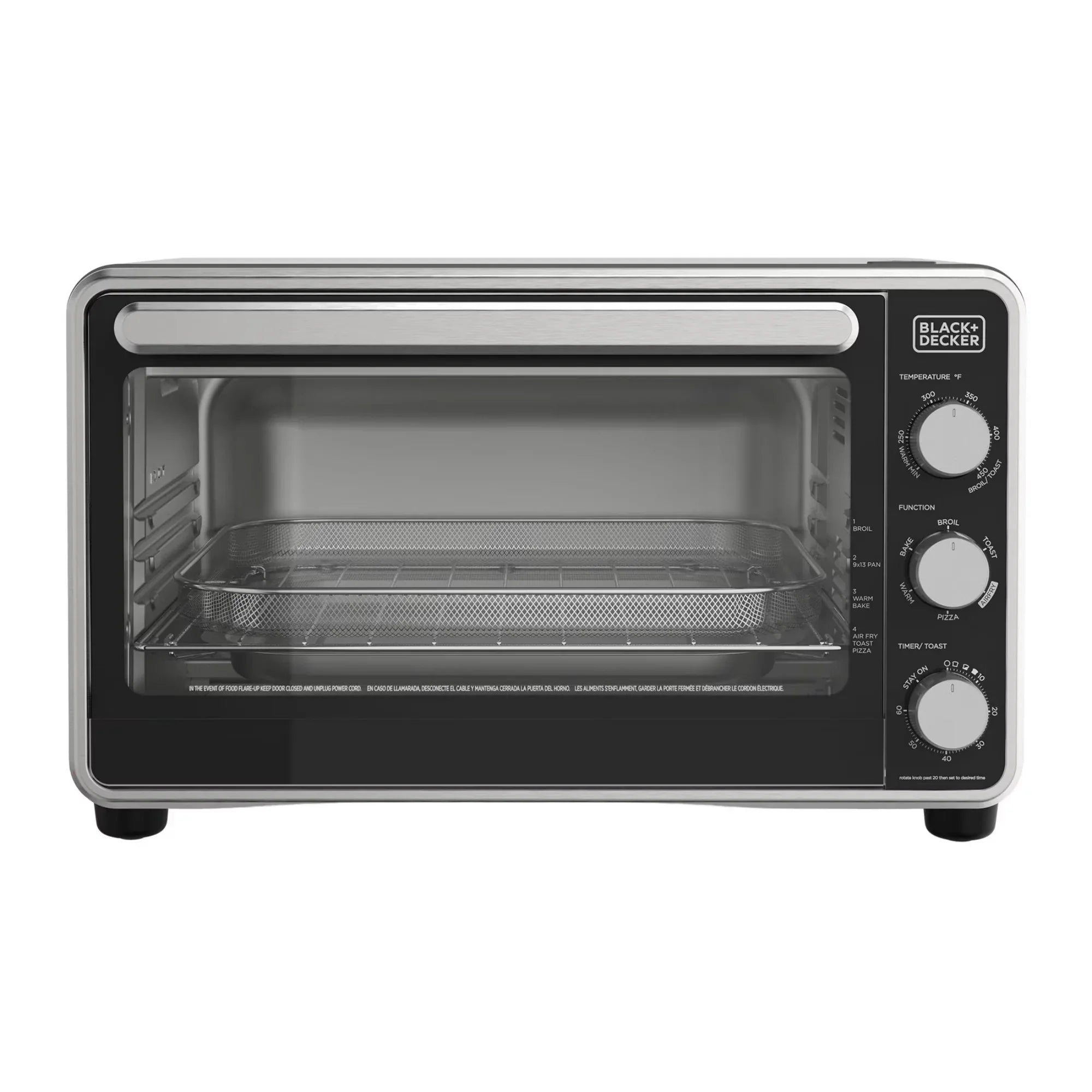 Wholesale Price with free shipping across the USA for Black + Decker Crisp 'N Bake PRO 6-Slice Air Fryer Toaster Oven with Basket, Pan, Rack & Tray, Stainless Steel - Manji Distributors