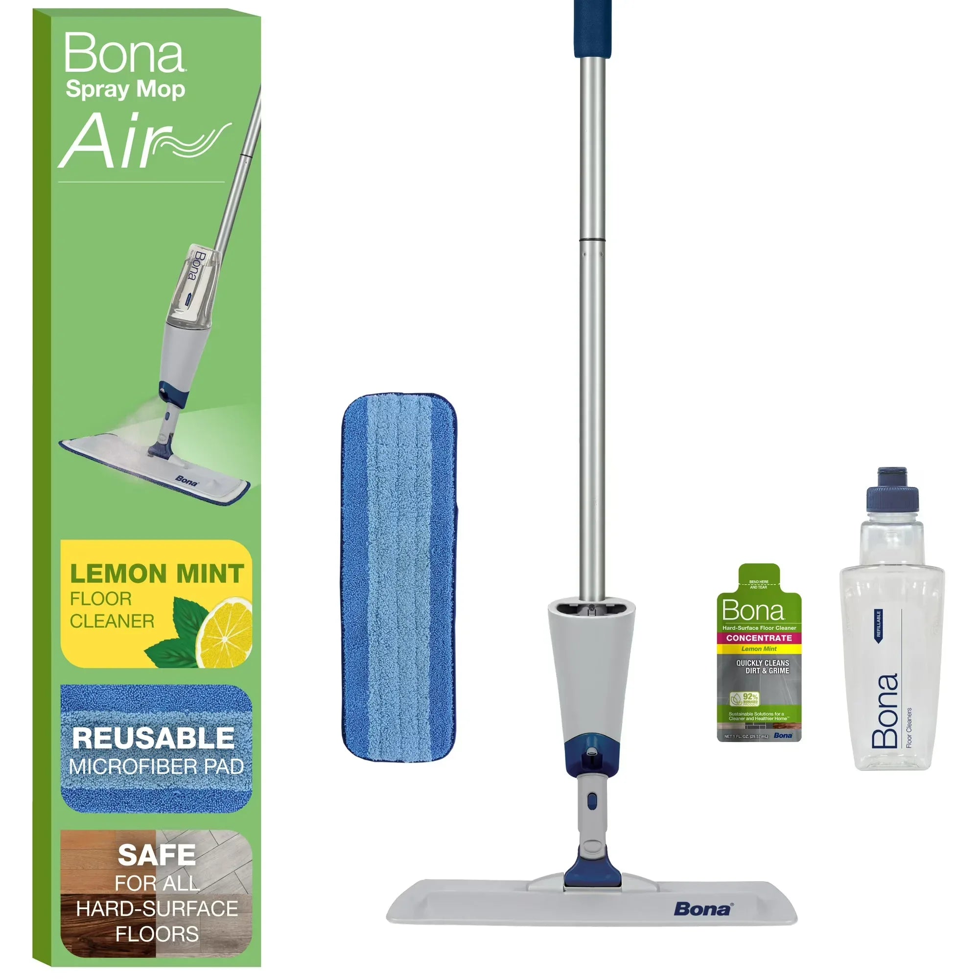 Wholesale Price with free shipping across the USA for Bona Spray Mop Air for Multi Surface floors, Lemon Mint Scent - Manji Distributors