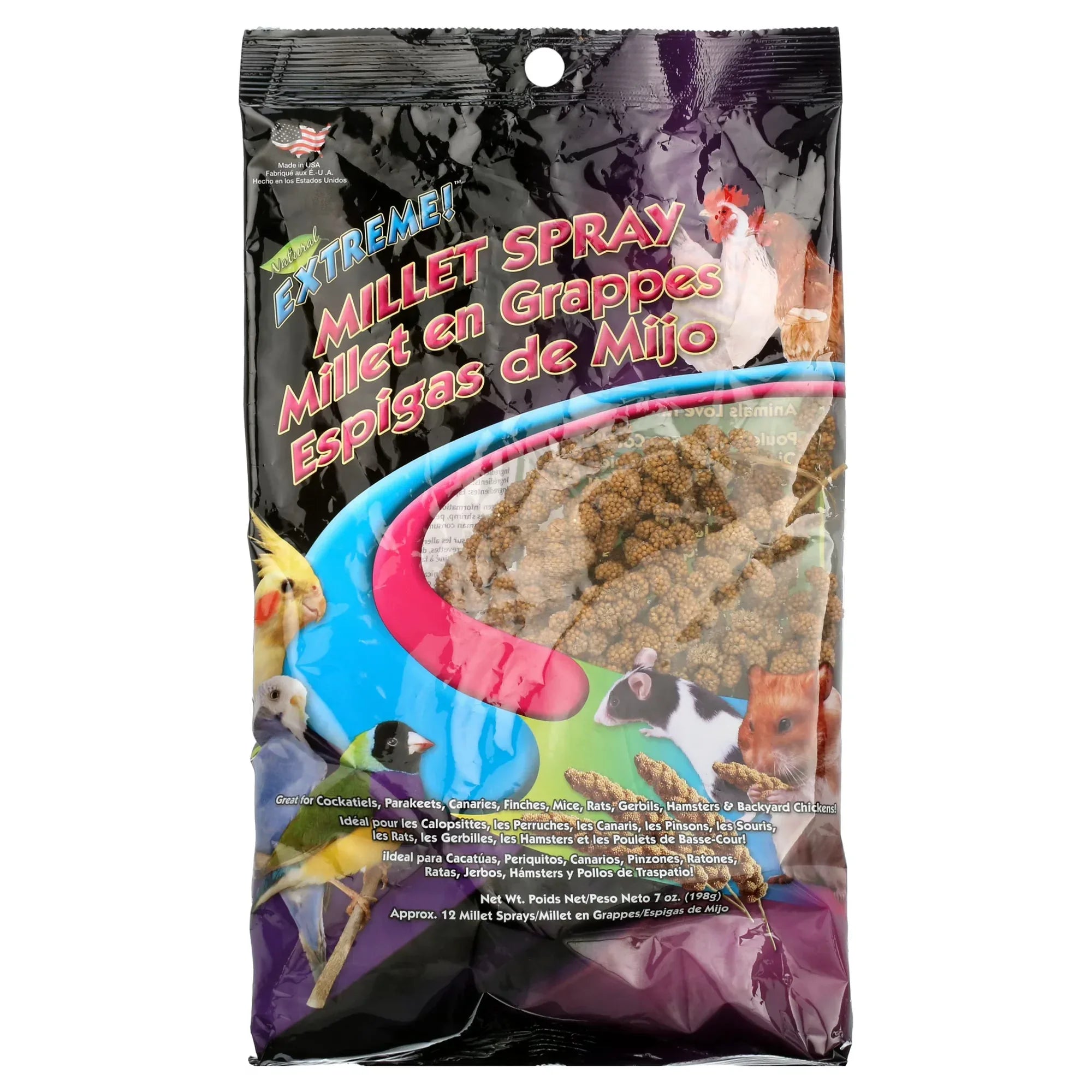 Wholesale Price with free shipping across the USA for Brown's Extreme Natural Millet Spray Bird Treats, 12 count - Manji Distributors