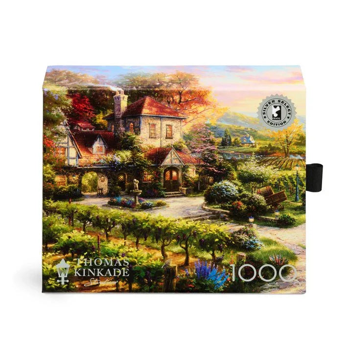 Wholesale Price with free shipping across the USA for Buffalo Games Silver Select Thomas Kinkade Wine Country Living 1000-Piece Interlocking Jigsaw Puzzle for Adults Ages 14+ - Manji Distributors
