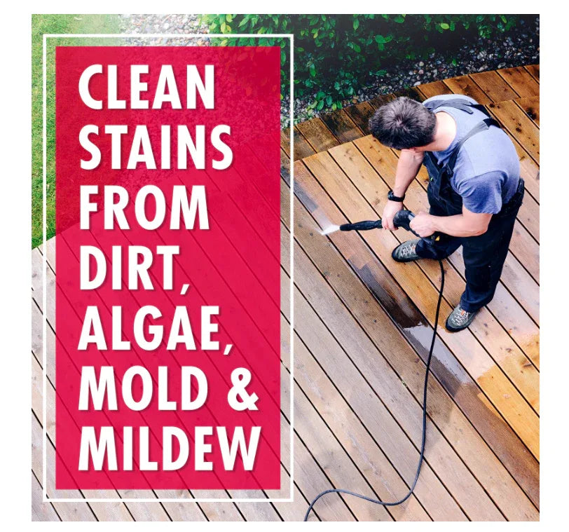 Wholesale Price with free shipping across the USA for 30 SECONDS Outdoor Cleaner - Algae, Mold & Mildew Stain Remover for Concrete, Wood, Patio, Siding Deck - Hose End Spray Bottle 64 fl oz - Manji Distributors