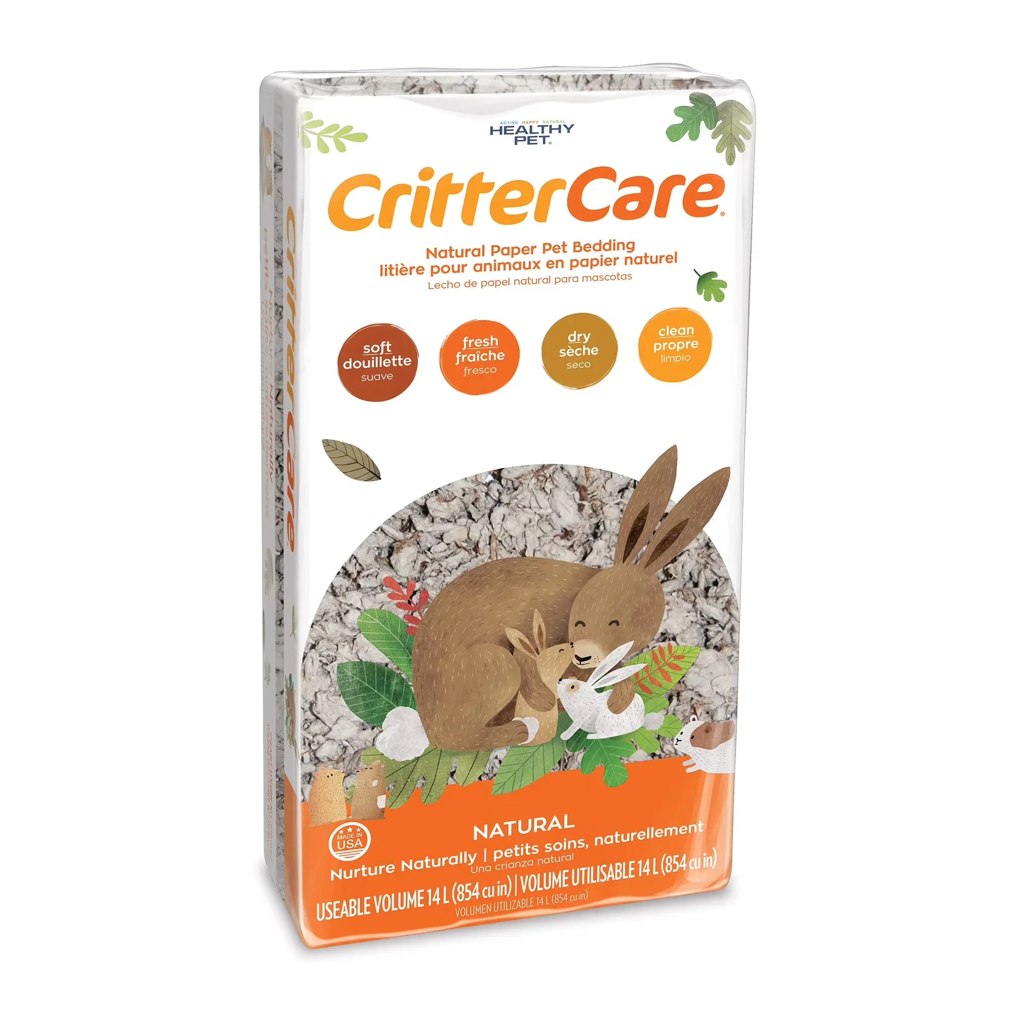 Wholesale Price with free shipping across the USA for Crittercare Natural Paper Small Pet Bedding, 14 L - Manji Distributors