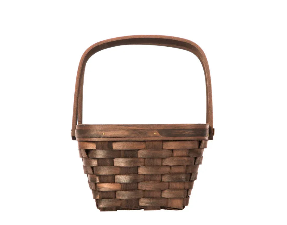 Wholesale Price with free shipping across the USA for Mainstays Woodchip Storage Basket with Handles, Dark Brown, 6.5