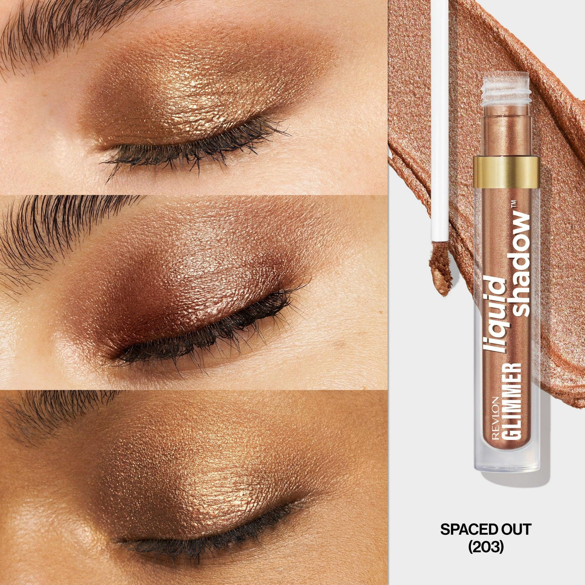 Wholesale Price with free shipping across the USA for Revlon Glimmer Liquid Shadow, Shimmer Eyeshadow Makeup, 203 Spaced Out, 0.10 fl oz - Manji Distributors