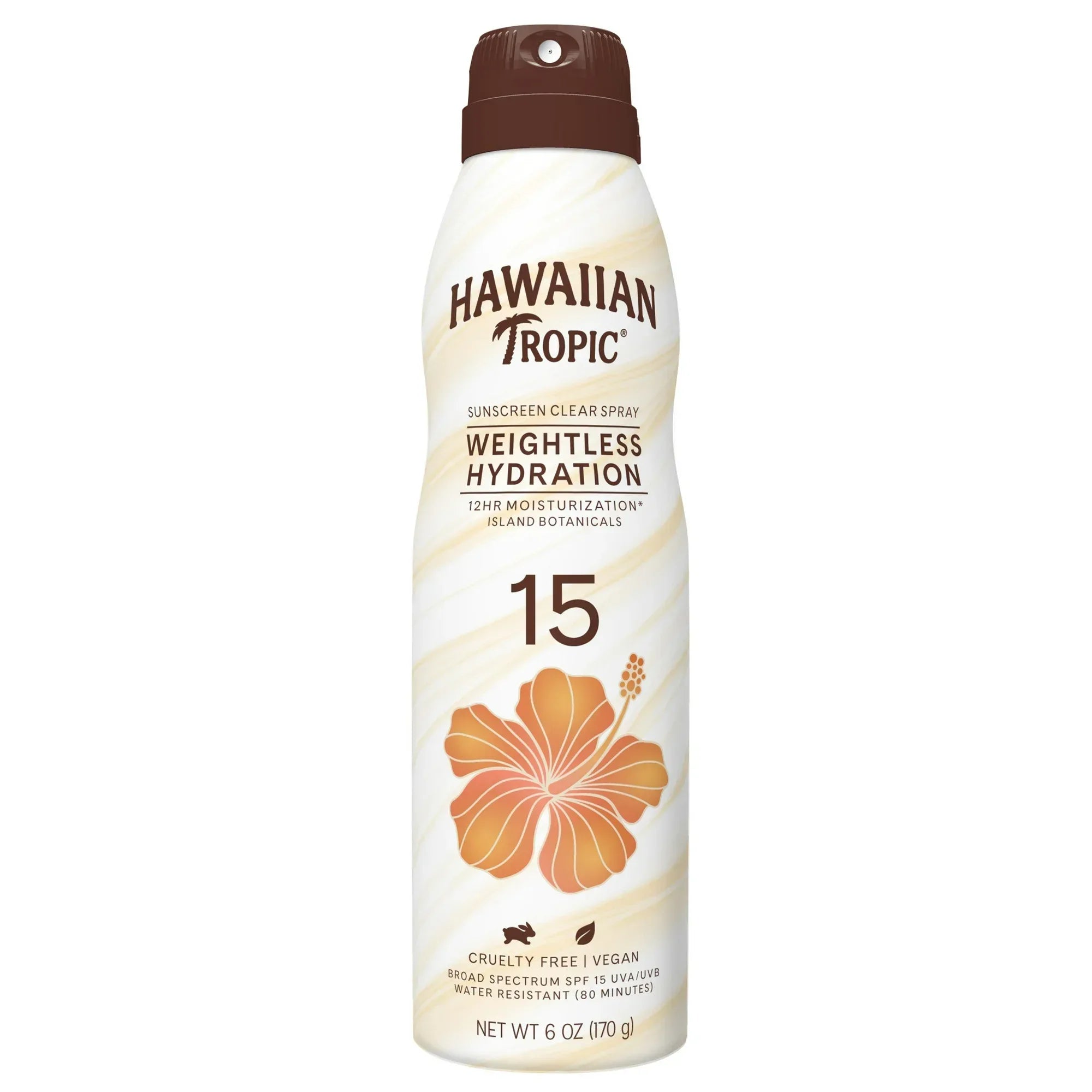 Wholesale Price with free shipping across the USA for Hawaiian Tropic Weightless Hydration Clear Spray Sunscreen SPF 15, 6oz - Manji Distributors