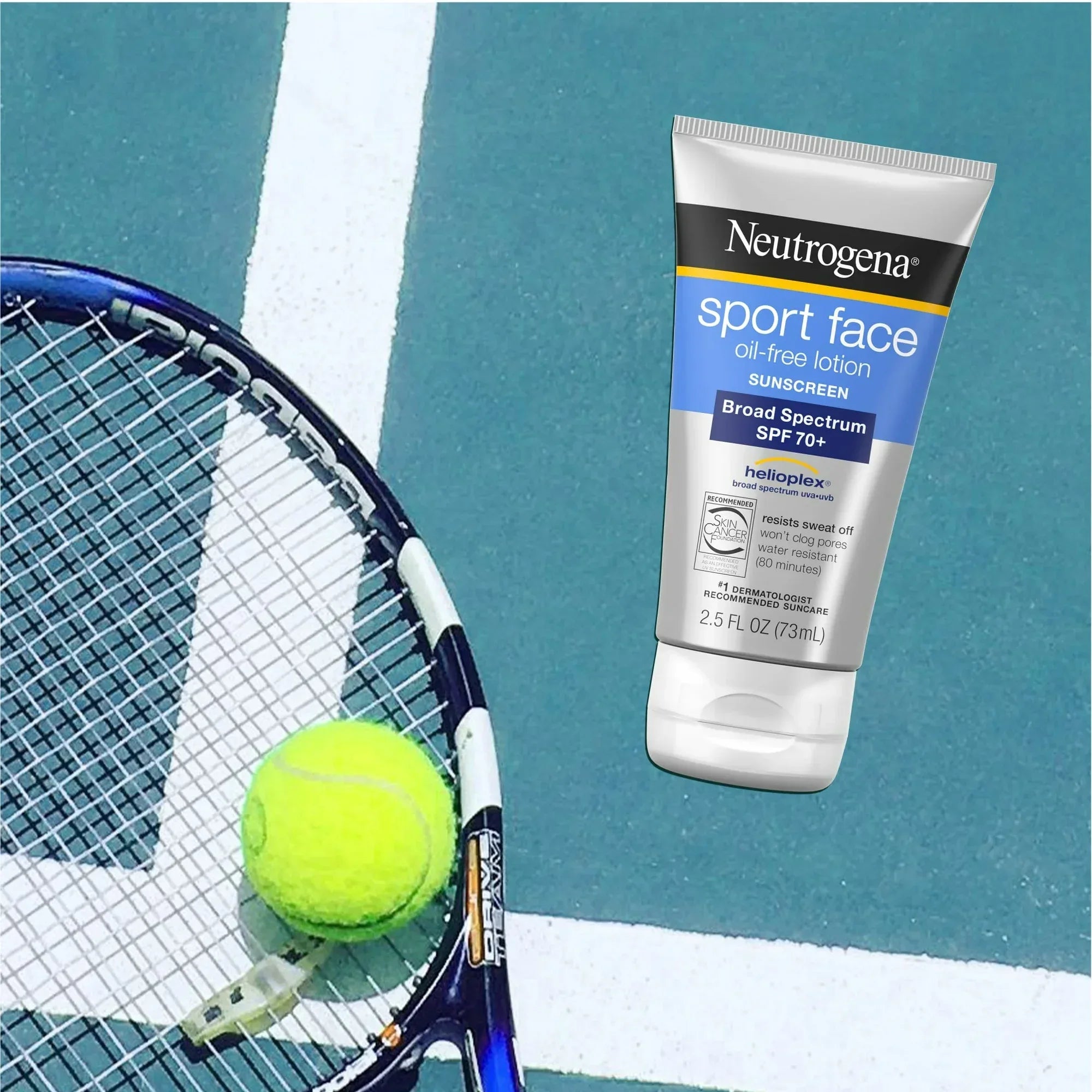 Wholesale Price with free shipping across the USA for Neutrogena Sport Face Oil-Free Lotion Sunscreen, SPF 70+ Sunblock, 2.5 fl oz - Manji Distributors