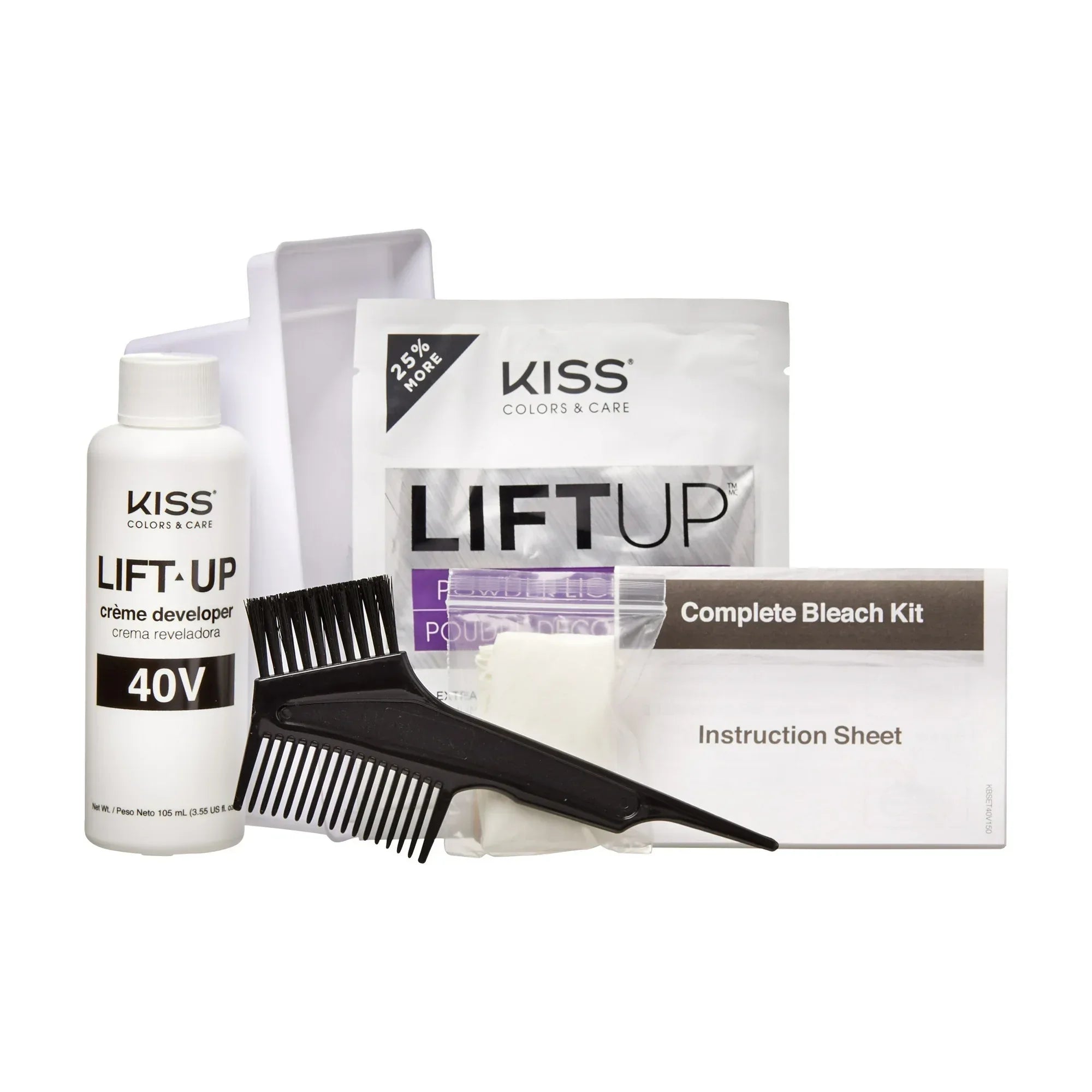 Wholesale Price with free shipping across the USA for Kiss Colors & Care Maximum Strength Lift-up Complete Bleach Toner Kit, Ice - Manji Distributors