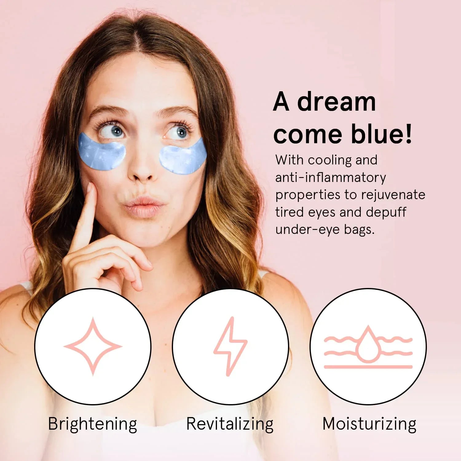 Wholesale Price with free shipping across the USA for Grace & Stella Illuminating Under Eye Mask - Blue 24 pairs - Gel Eye Patches for Dark Circles, Puffy Eyes, Wrinkles, Undereye Bags - Manji Distributors