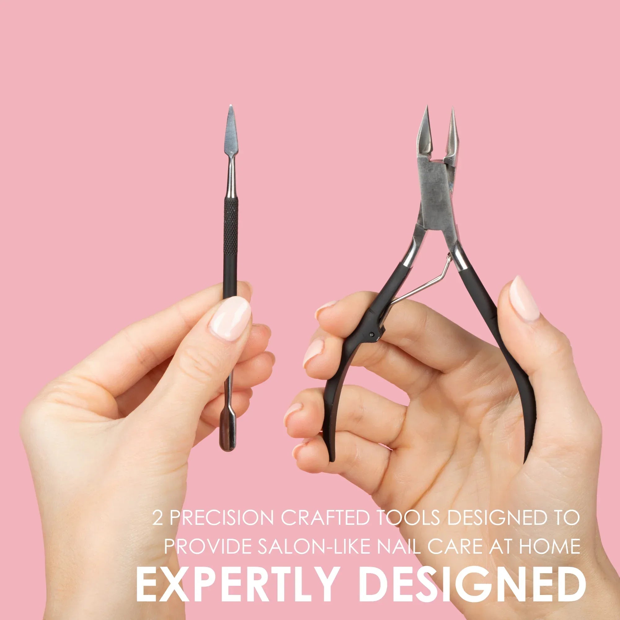 Wholesale Price with free shipping across the USA for Japonesque Toenail Clipper & Cuticle Pusher Soft Touch Stainless Steel - Manji Distributors