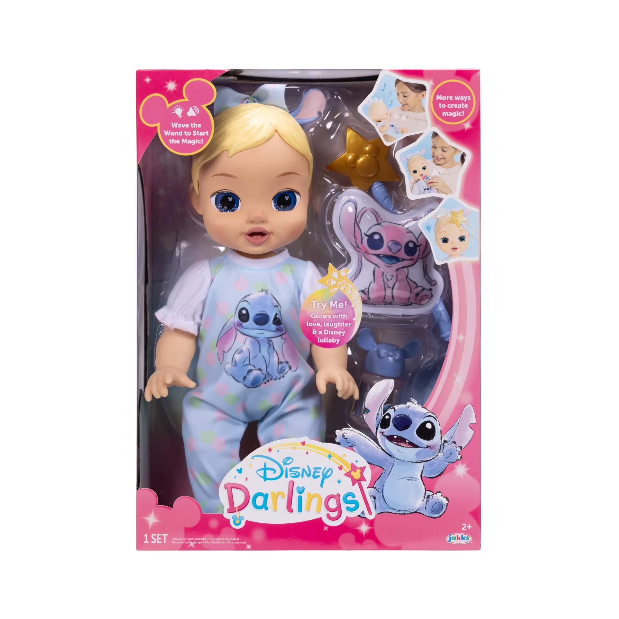 Wholesale Price with free shipping across the USA for Disney Darlings Deluxe Stitch Feature Blue Eye Baby Doll for Child Ages 2+ - Manji Distributors