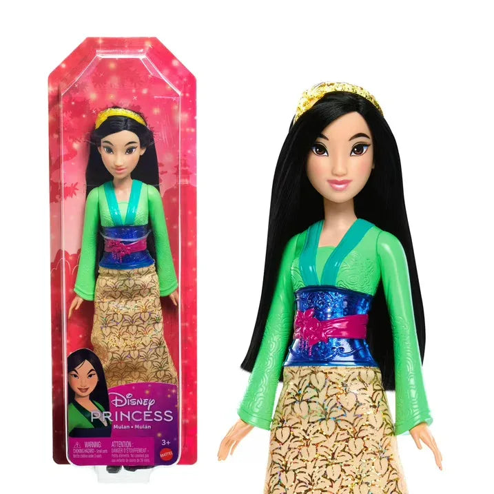 Wholesale Price with free shipping across the USA for Disney Princess Mulan 11 inch Fashion Doll with Black Hair, Brown Eyes & Hair Accessory, Sparkling Look - Manji Distributors
