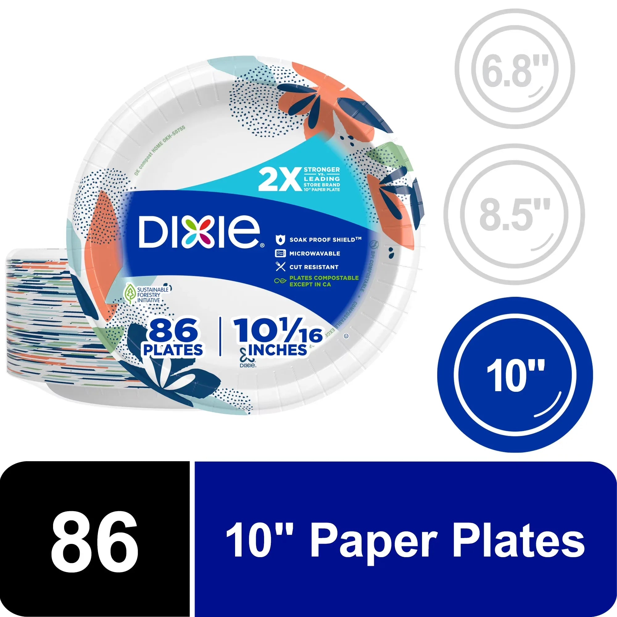 Wholesale Price with free shipping across the USA for Dixie Everyday Disposable Paper Plates, 10