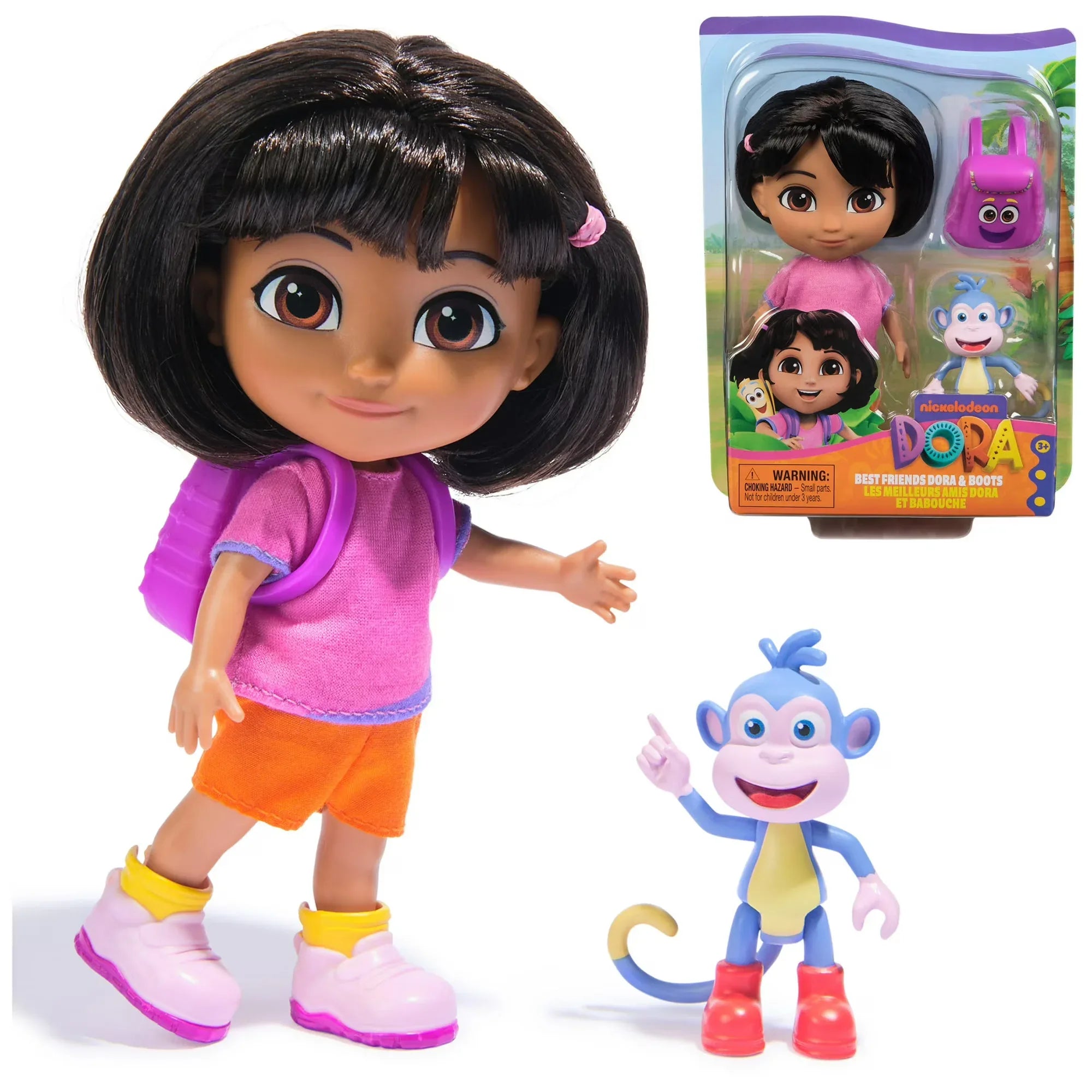 Wholesale Price with free shipping across the USA for Dora the Explorer, Best Friends Dora & Boots Set, 6-inch Doll, Boots Figure & Accessories for Kids 3 and up - Manji Distributors