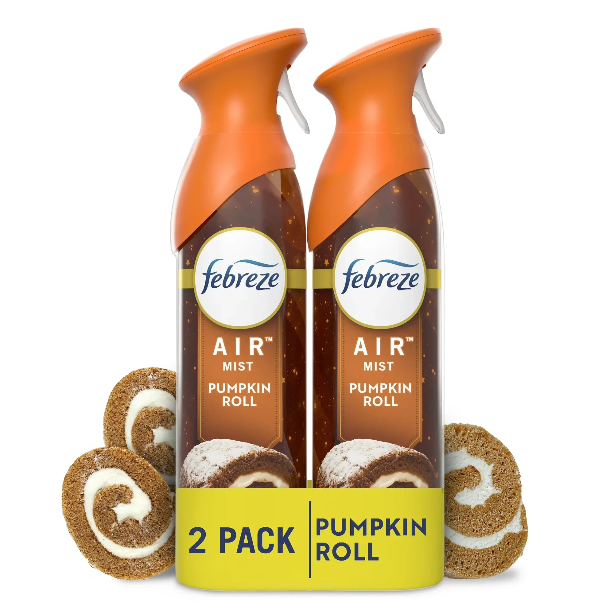 Wholesale Price with free shipping across the USA for Febreze Air Mist, Odor-Fighting Air Freshener, Pumpkin Roll, 8.8 oz. Aerosol, Pack of 2 - Manji Distributors
