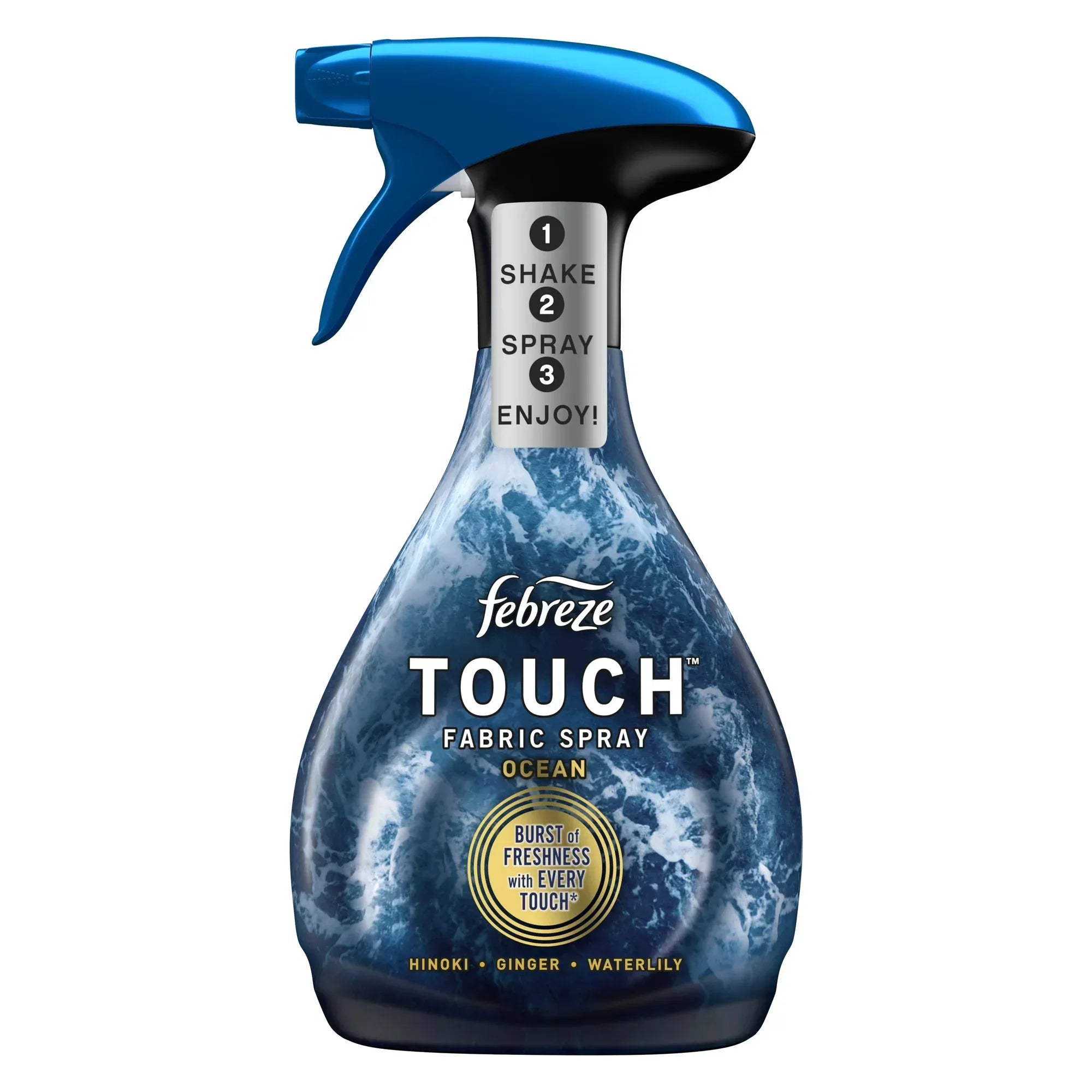 Wholesale Price with free shipping across the USA for Febreze Fabric Spray Air Freshener, Odor-Fighting Fabric Refresher, Unstopables Ocean, 16.9 fl oz - Manji Distributors
