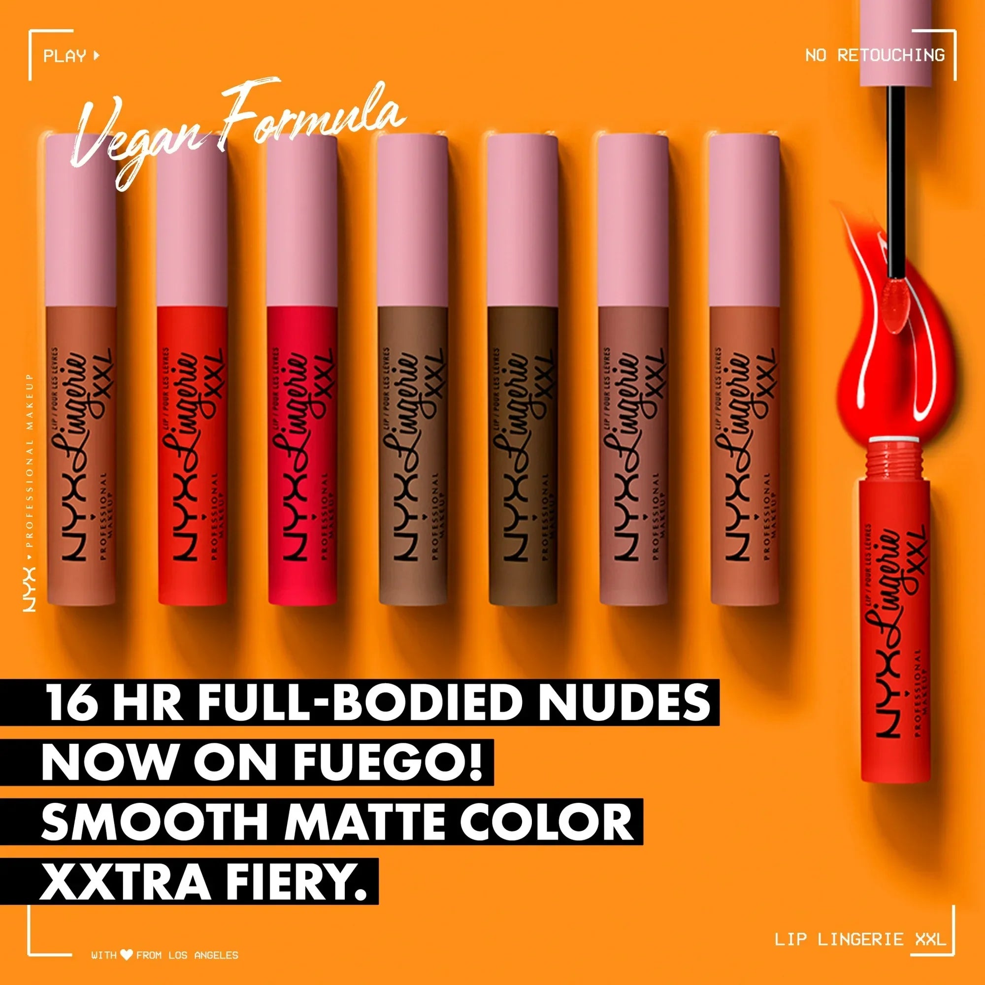 Wholesale Price with free shipping across the USA for NYX Professional Makeup Lip Lingerie XXL Matte Liquid Lipstick, Gettin Caliente - Manji Distributors