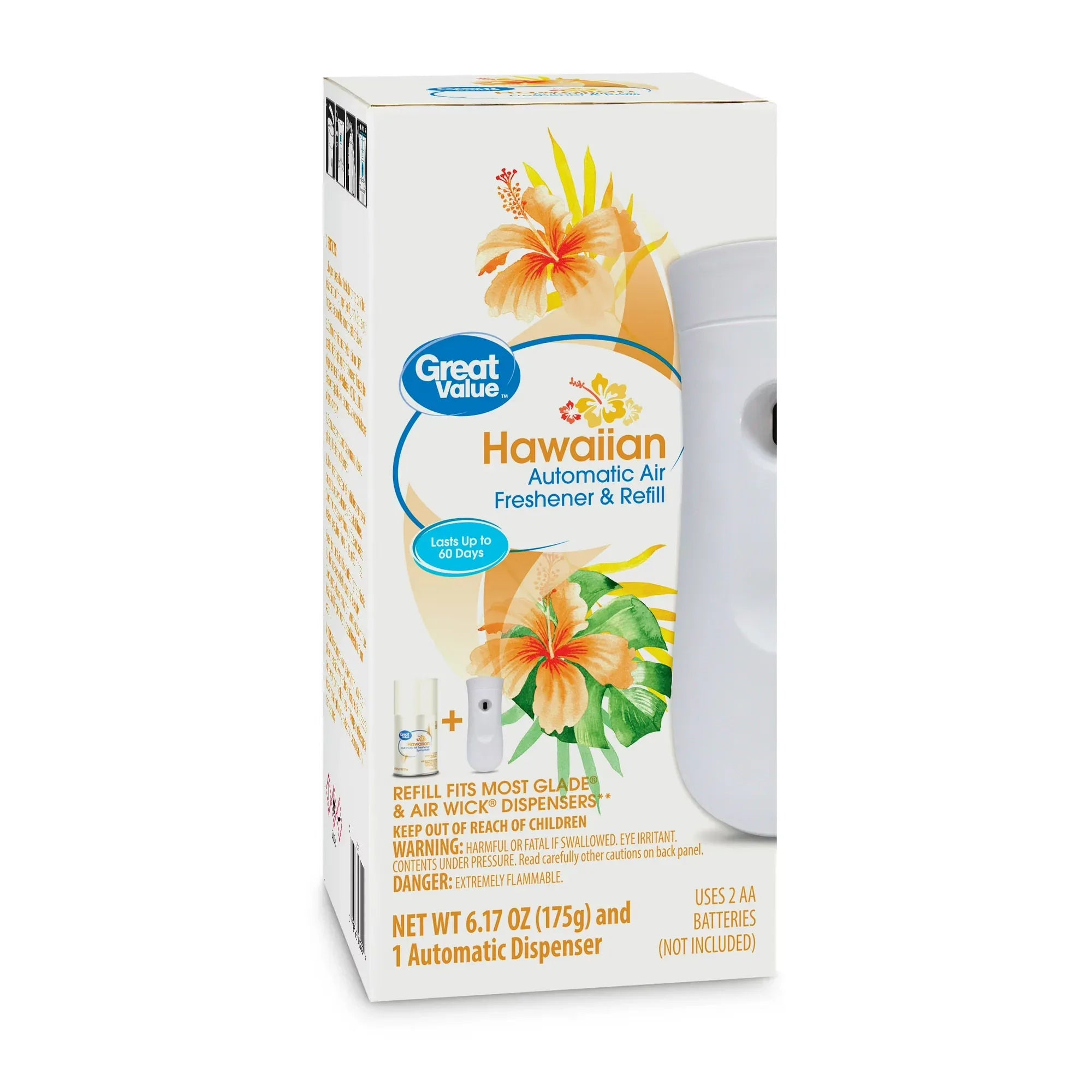Wholesale Price with free shipping across the USA for Great Value Automatic Air Freshener Spray Kit with1 Refill Included, Hawaiian, 2 Pieces - Manji Distributors