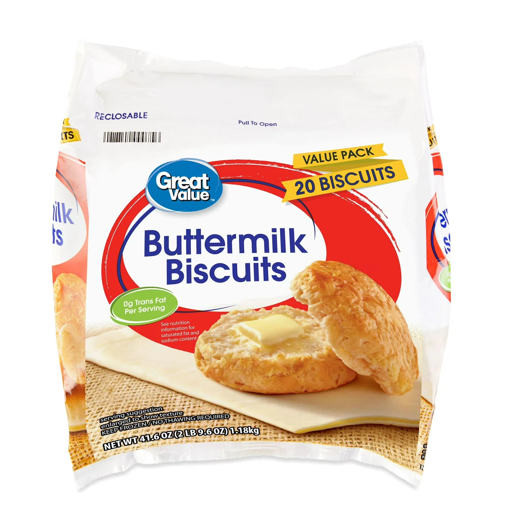 Wholesale Price with free shipping across the USA for Great Value Buttermilk Biscuits, 41.6 oz, 20 Count - Manji Distributors