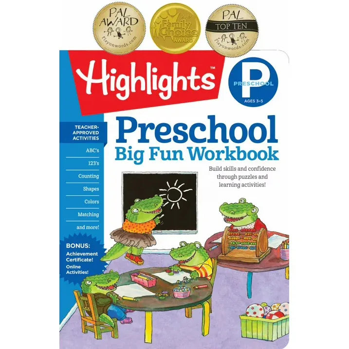 Wholesale Price with free shipping across the USA for HIGHLIGHTS: Preschool Big Fun Workbook: 256-Page Preschool Activity Book Full of Preschool Math, Language Arts, Writing Practice, Shapes Practice, Puzzles and More (Paperback) - Manji Distributors
