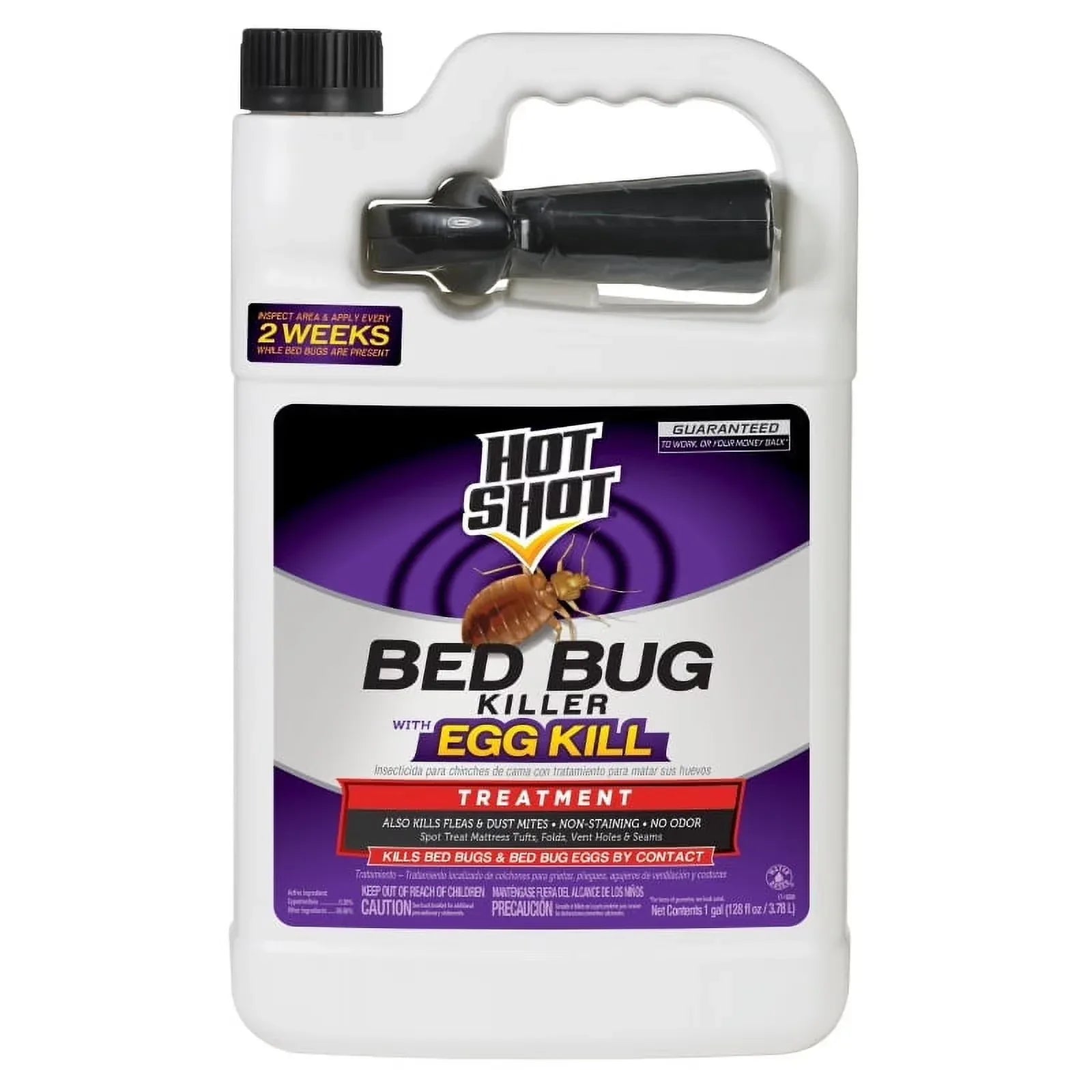 Wholesale Price with free shipping across the USA for Hot Shot Bed Bug Killer Spray, Kills Bed Bugs and Eggs Indoors, Non-Staining, 1 Gallon - Manji Distributors