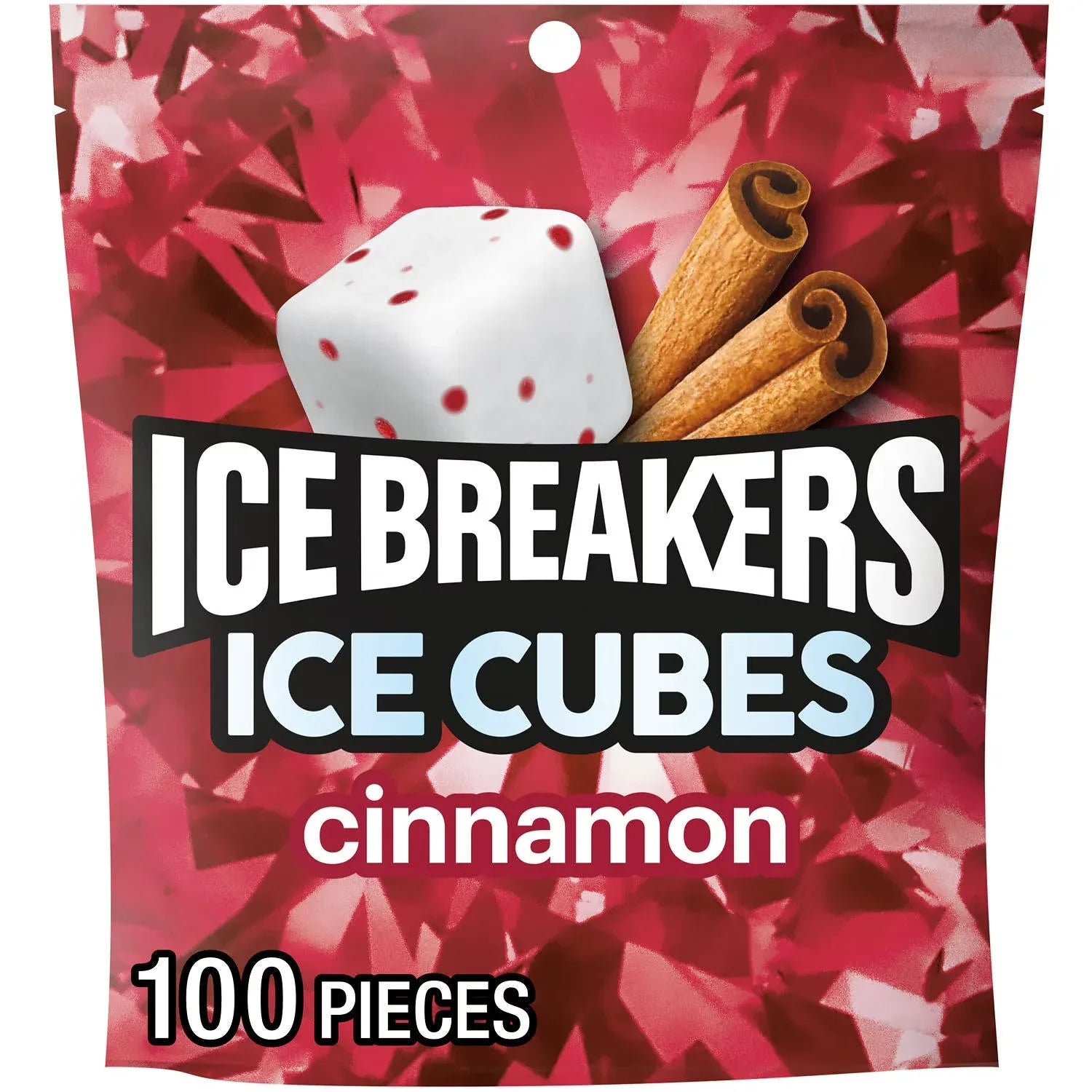 Wholesale Price with free shipping across the USA for Ice Breakers Ice Cubes Cinnamon Sugar Free Chewing Gum, Pouch 8.11 oz, 100 Pieces - Manji Distributors