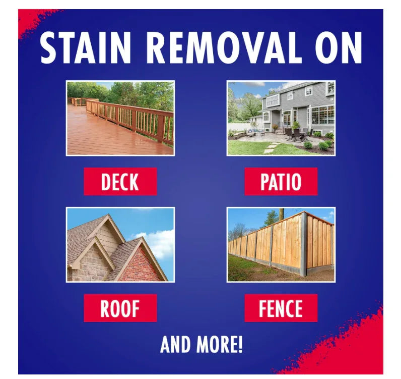 Wholesale Price with free shipping across the USA for 30 SECONDS Outdoor Cleaner - Algae, Mold & Mildew Stain Remover for Concrete, Wood, Patio, Siding Deck - Hose End Spray Bottle 64 fl oz - Manji Distributors