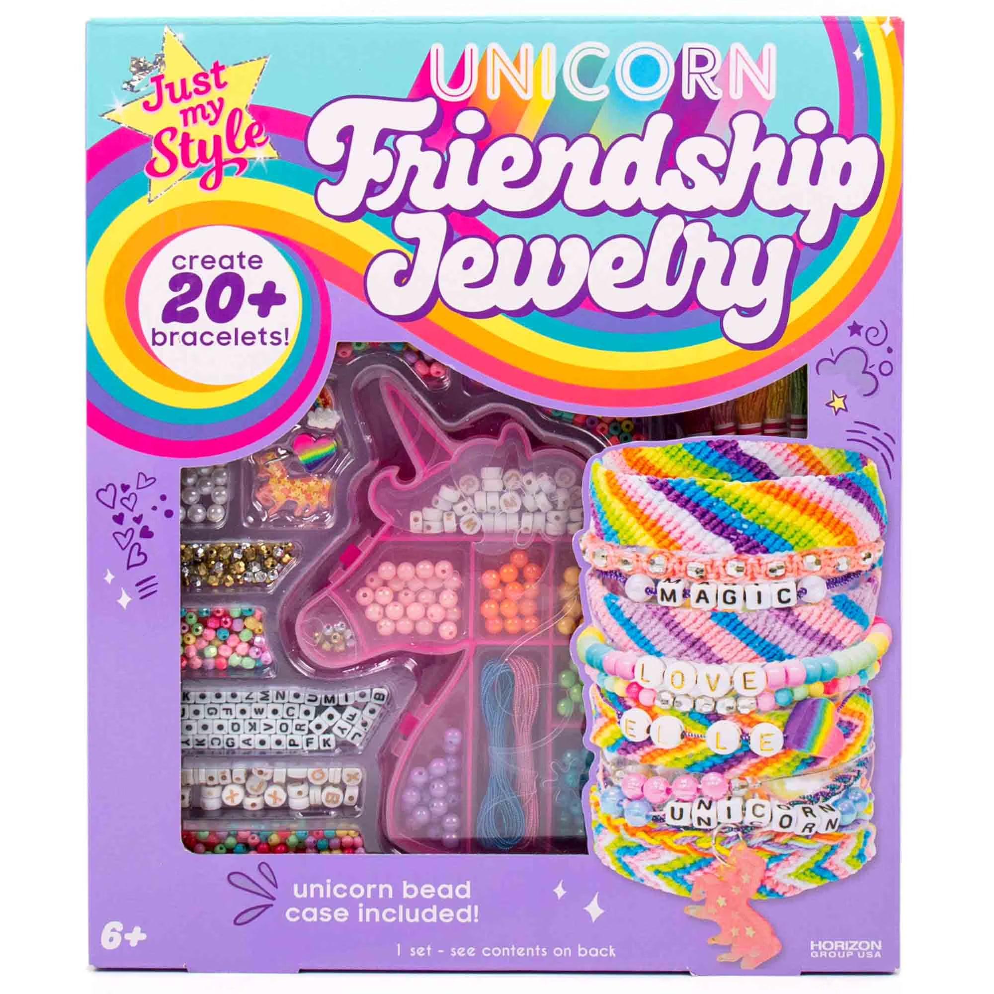 Wholesale Price with free shipping across the USA for Just My Style Unicorn Friendship Bracelet Making Kit, Child, Ages 6+ - Manji Distributors