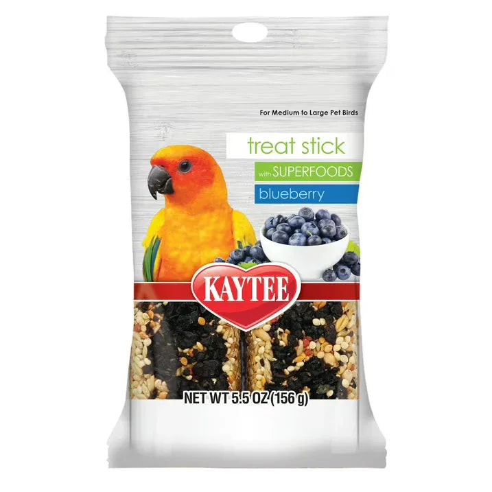 Wholesale Price with free shipping across the USA for Kaytee Avian Superfood Treat Stick, Blueberry, 5.5 ounces - Manji Distributors