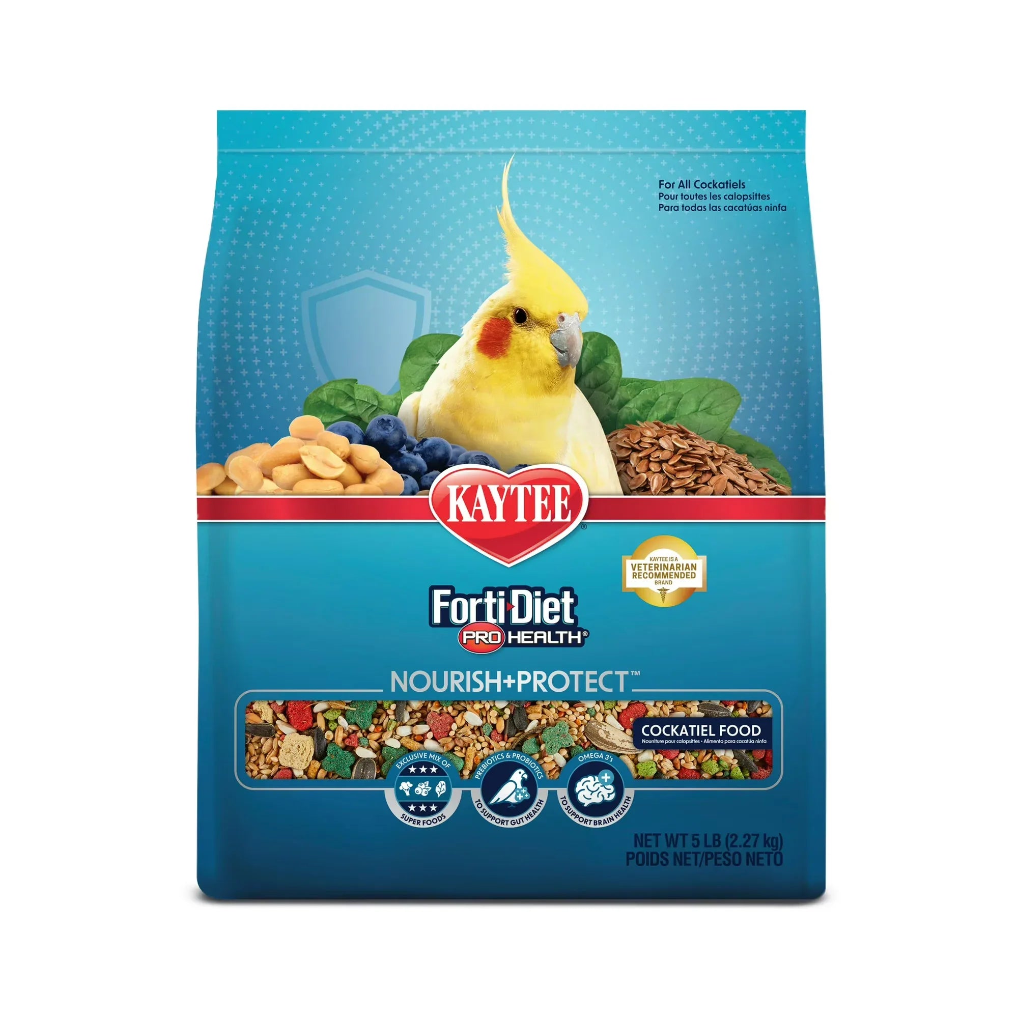Wholesale Price with free shipping across the USA for Kaytee Forti-Diet Pro Health Nourish+Protect Cockatiel Food 5 pounds - Manji Distributors