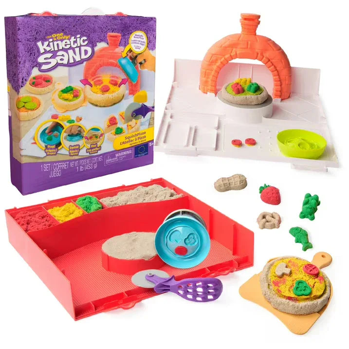 Wholesale Price with free shipping across the USA for Kinetic Sand, SquishPizza Activity Playset with 1lb Play Sand & 5 Tools - Manji Distributors