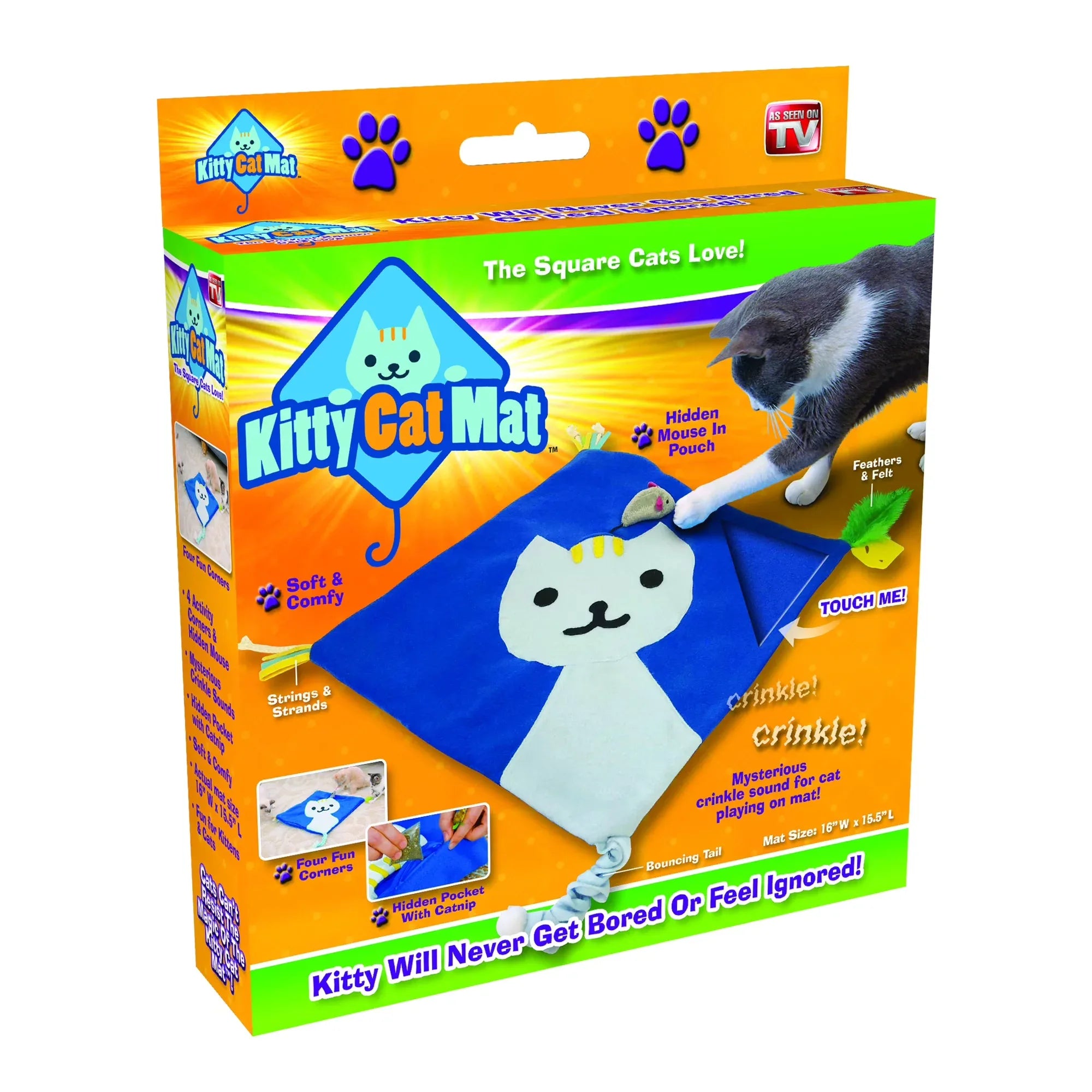 Wholesale Price with free shipping across the USA for Kitty Cat Mat, Entertaining Cat Toy, As Seen on TV - Manji Distributors