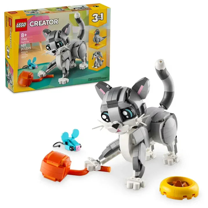 Wholesale Price with free shipping across the USA for LEGO Creator 3in1 Playful Cat Toy - Building Toys W/ 3 Building Options, Cat, Dog, or Pigeon - Animal Figures for Kids, Girls & Boys, Ages 8+ - Gift Ideas for Birthday - 31163 - Manji Distributors