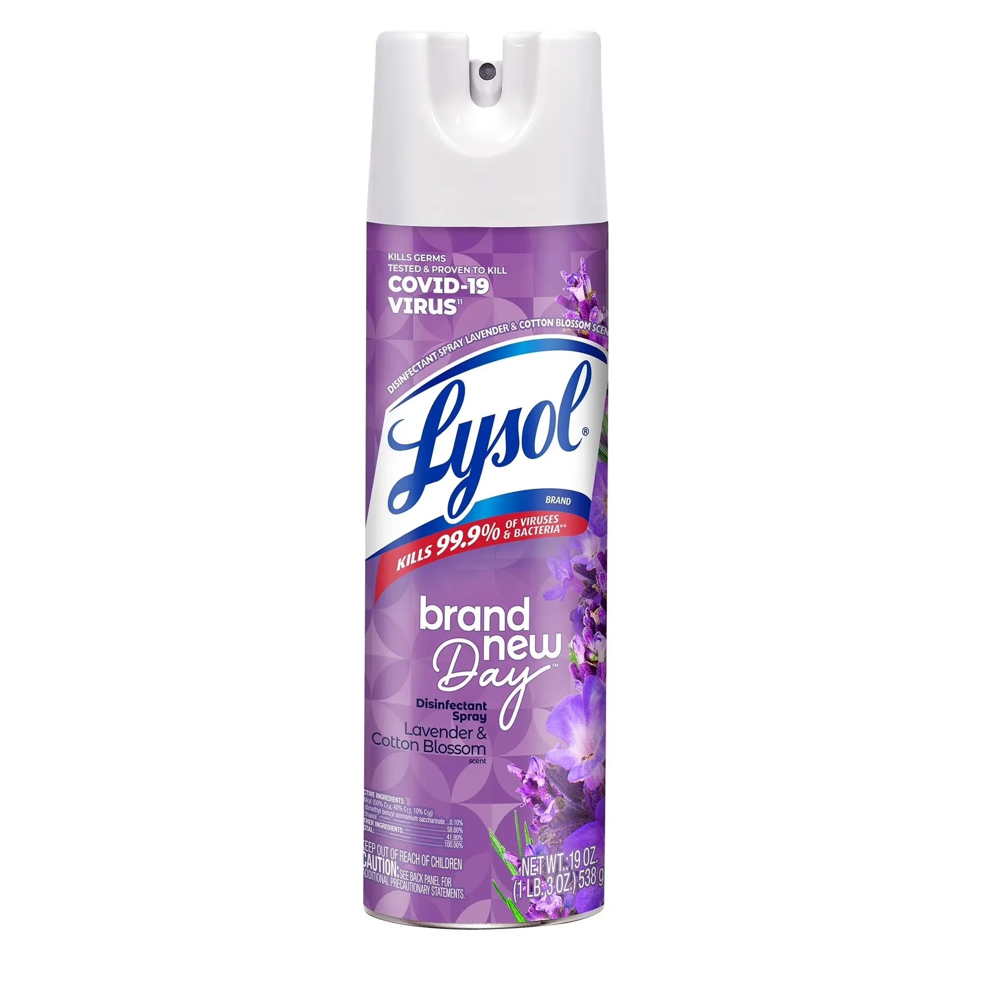 Wholesale Price with free shipping across the USA for Lysol Disinfectant Spray, Sanitizing and Antibacterial Spray, Lavender & Cotton Blossom, 19 oz - Manji Distributors