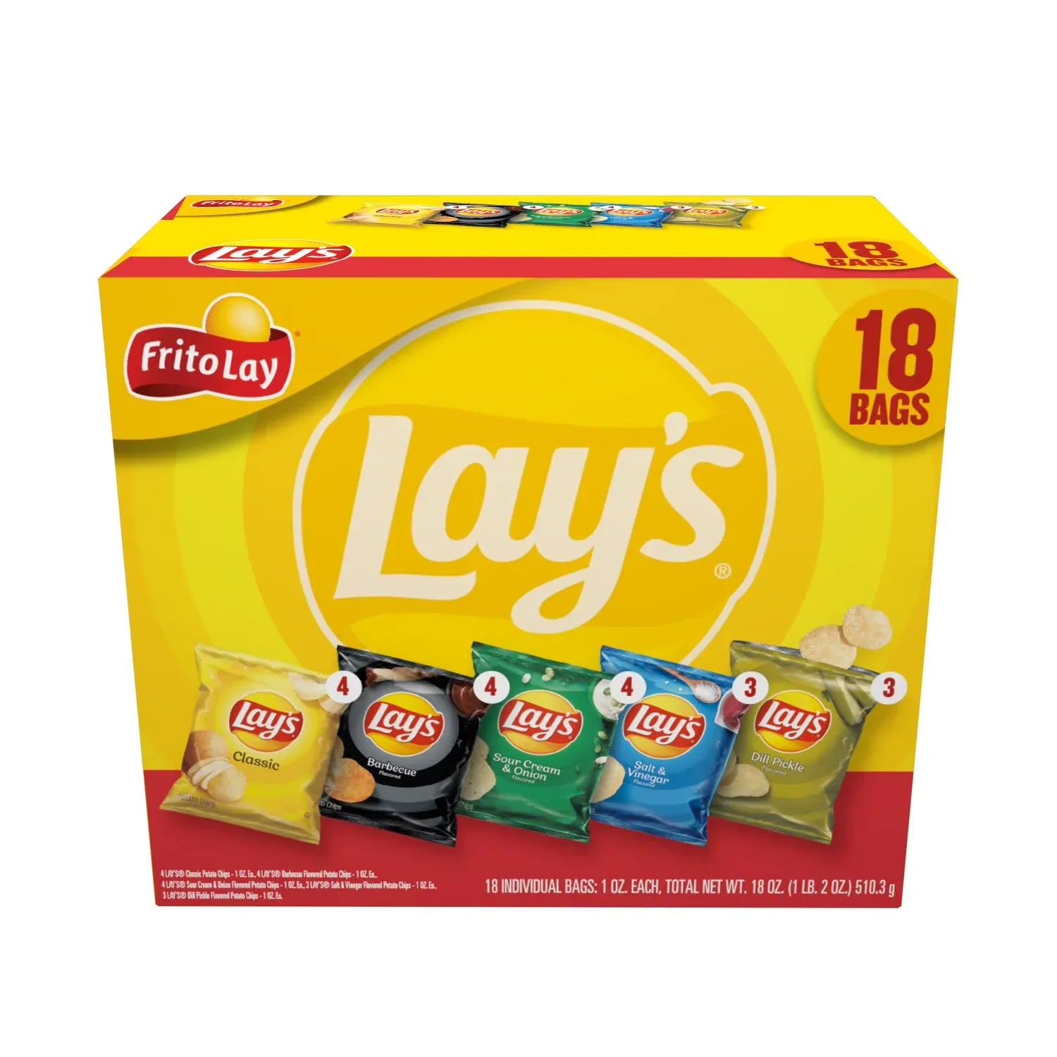 Wholesale Price with free shipping across the USA for Lay's Snacks Mix Variety Pack, 1 oz, 18 Count - Manji Distributors