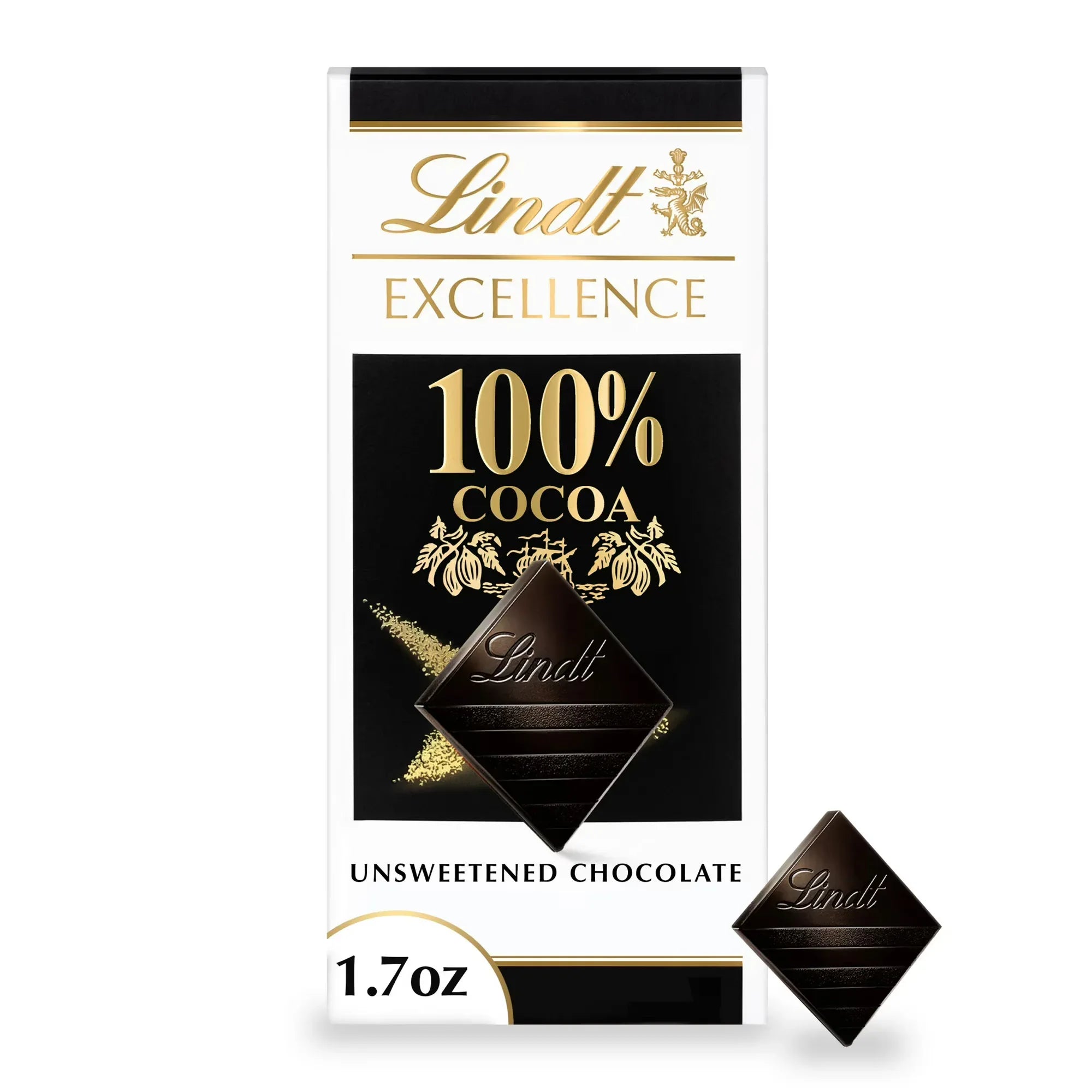 Wholesale Price with free shipping across the USA for Lindt Excellence, Dark Chocolate, 100% Cocoa, Candy Bar, 1.7 oz, Bar - Manji Distributors
