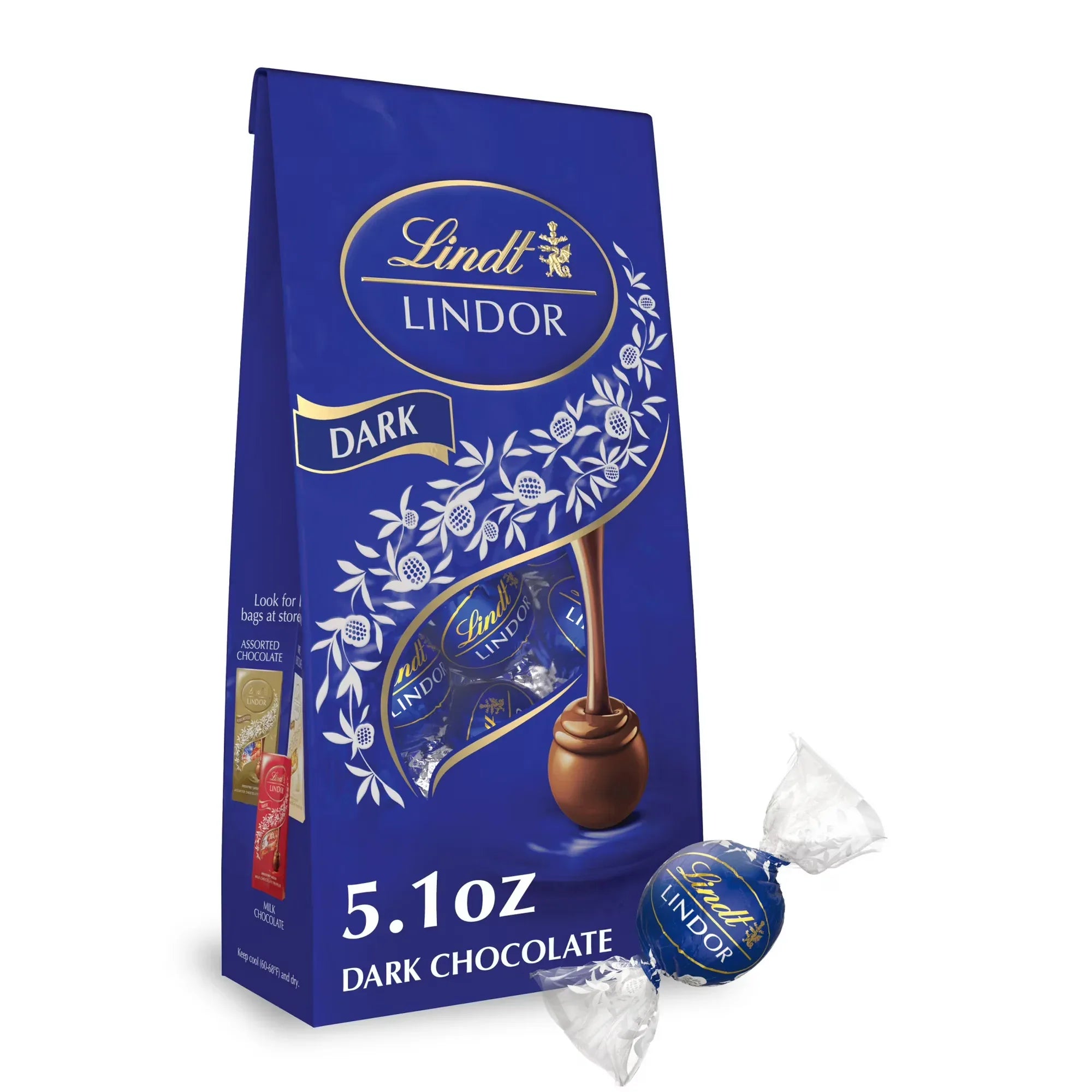 Wholesale Price with free shipping across the USA for Lindt Lindor Dark Chocolate Candy Truffles, 5.1 oz, Bag - Manji Distributors