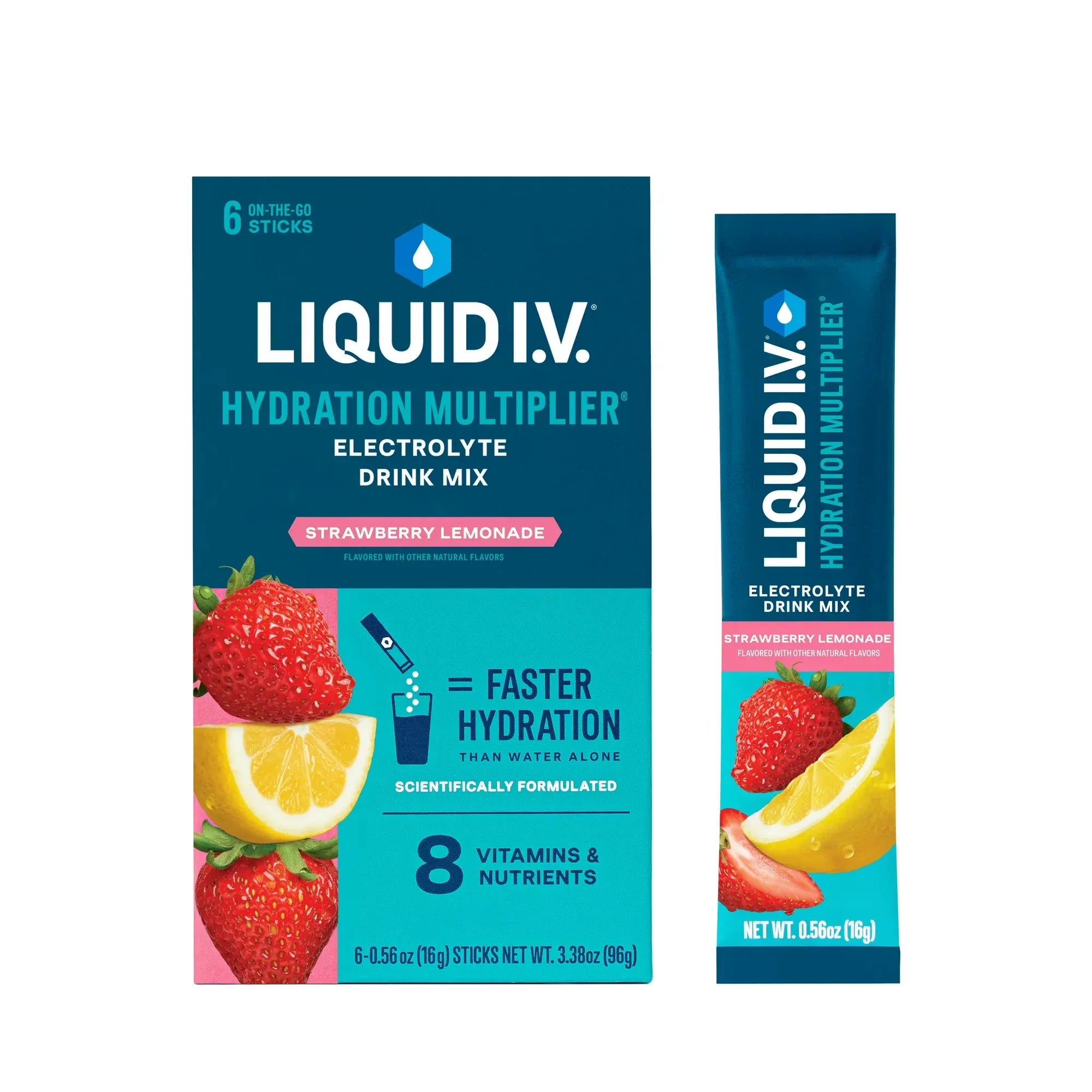 Wholesale Price with free shipping across the USA for Liquid I.V.® Strawberry Lemonade Hydration Multiplier® Powdered Electrolyte Drink Mix, 6 Count Packets - Manji Distributors
