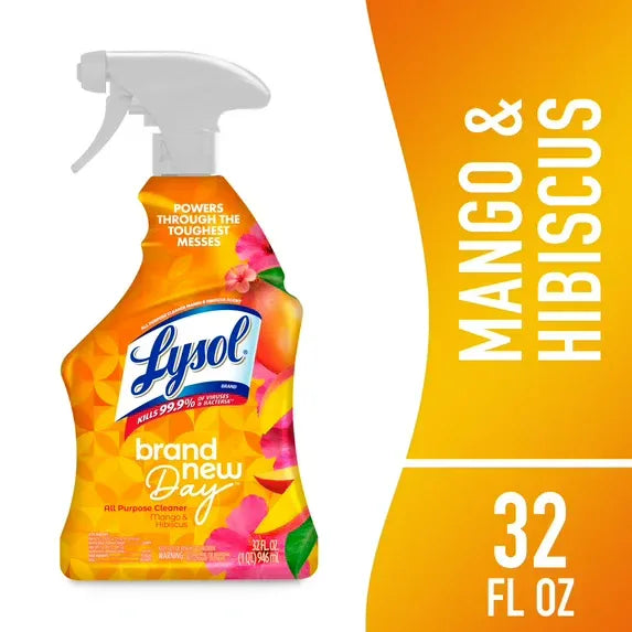 Wholesale Price with free shipping across the USA for Lysol® Brand New Day All Purpose Cleaner 32oz, Mango & Hibiscus, Deep Clean - Manji Distributors
