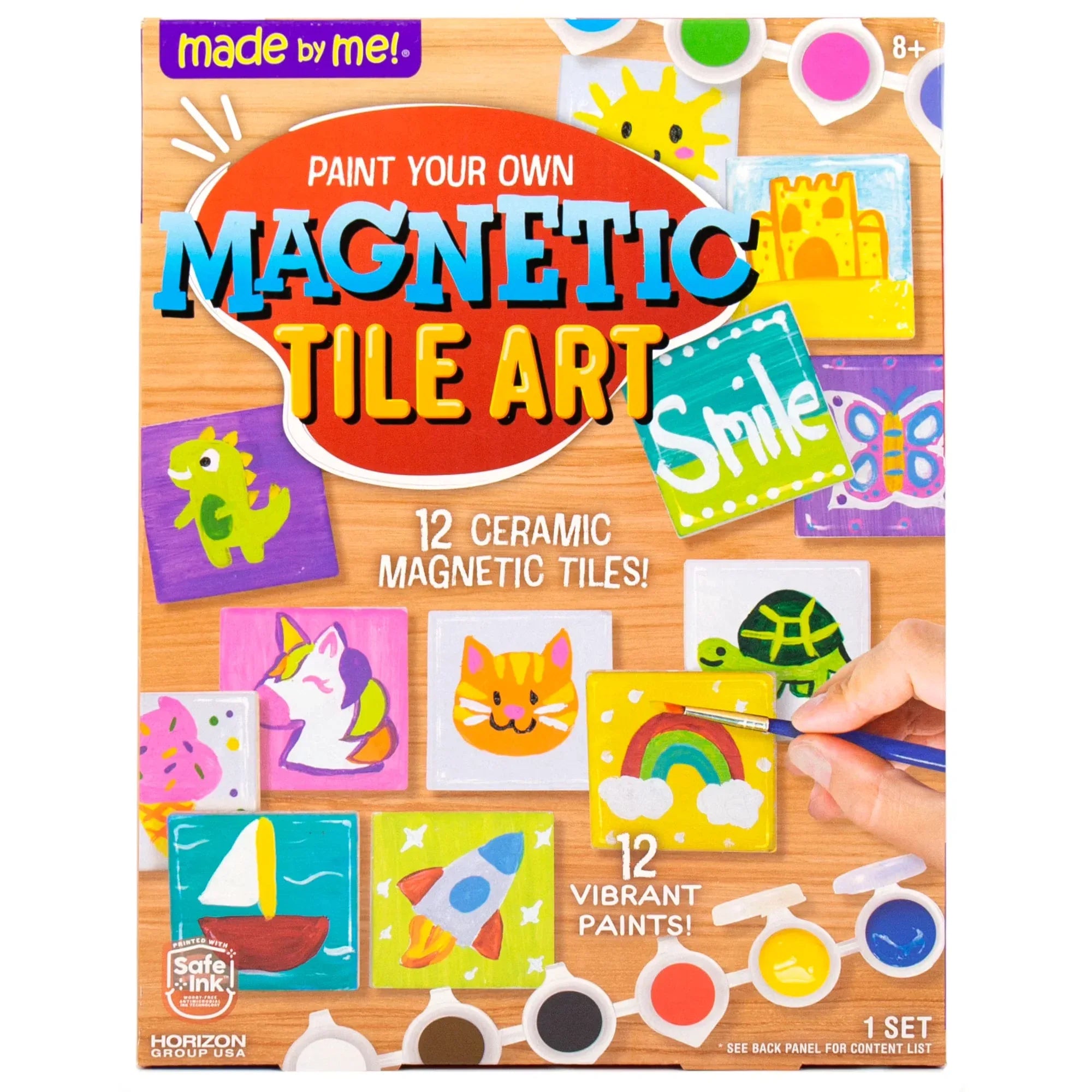 Wholesale Price with free shipping across the USA for Made By Me Paint Your Own Magnetic Tile Art - Manji Distributors