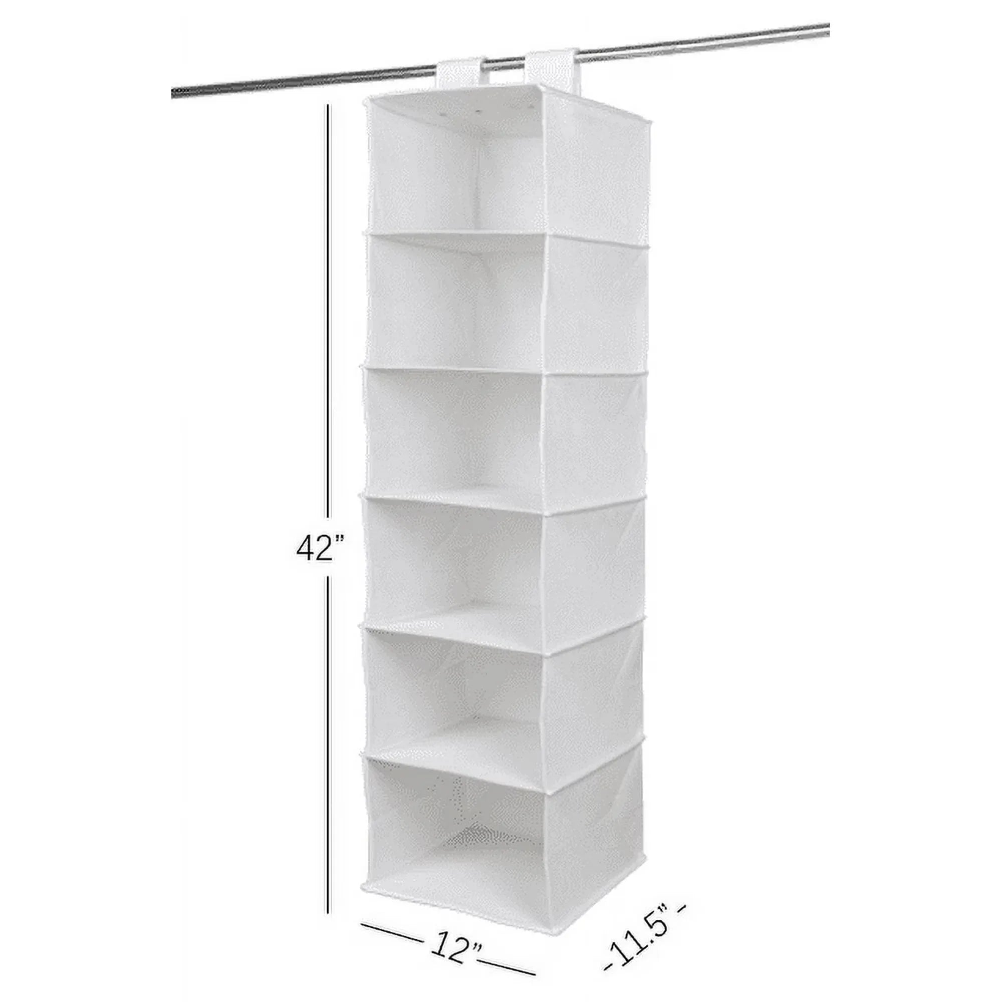 Wholesale Price with free shipping across the USA for Mainstays 6 Shelf Non Woven Hanging Closet Organizer, Arctic White, Adult and Child - Manji Distributors