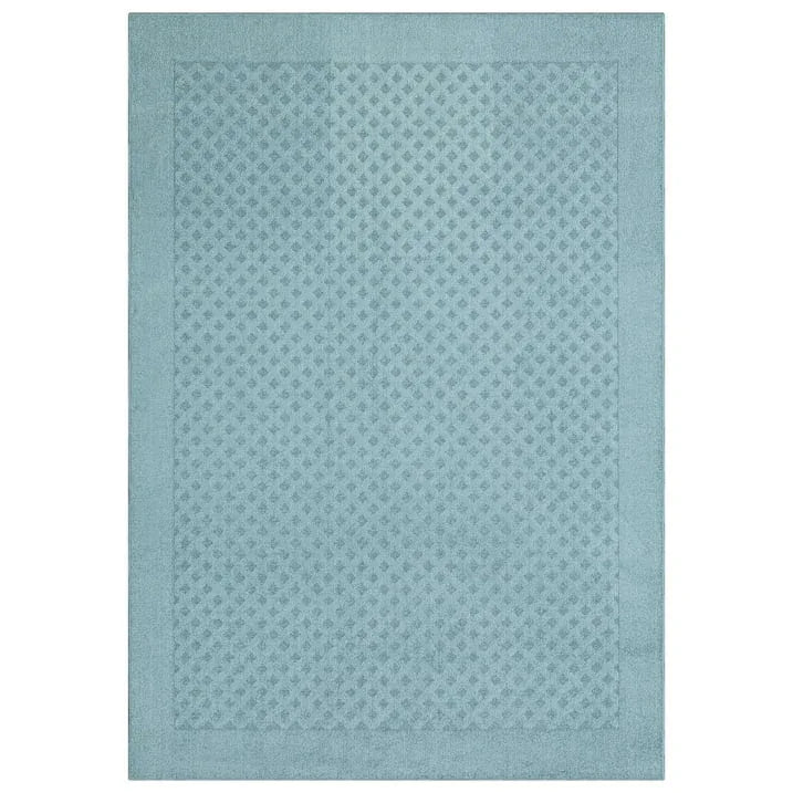 Wholesale Price with free shipping across the USA for Mainstays Dylan Solid Diamond Olefin Blue Indoor Area Rug, 5' x 7' - Manji Distributors