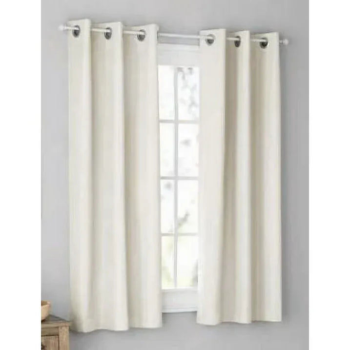 Wholesale Price with free shipping across the USA for Mainstays Olan Ivory Blackout Curtain Panel Pair, 2-Pack, Grommet Top, Textured Solid, 37