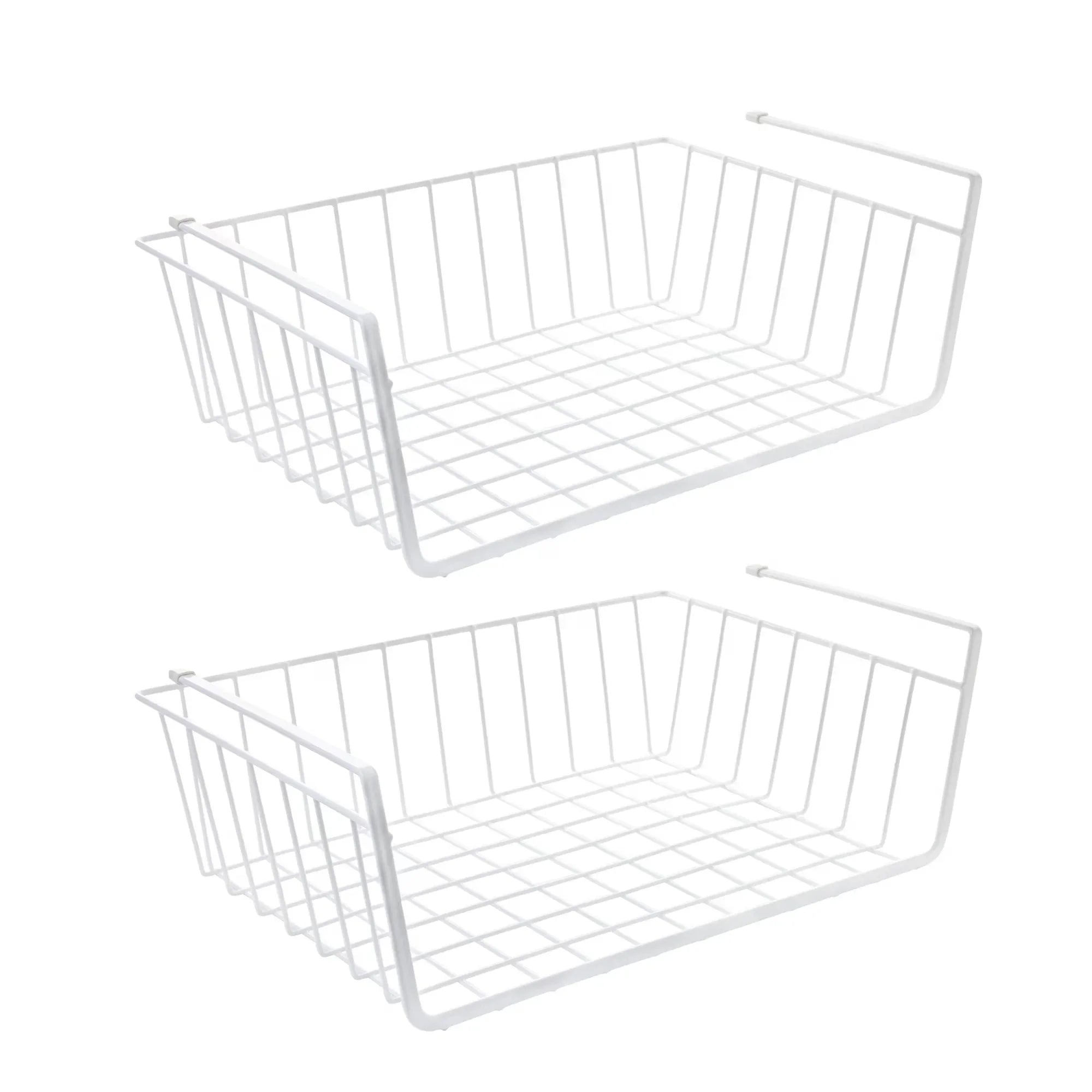 Wholesale Price with free shipping across the USA for Mainstays Wire Under Cabinet Baskets, White, 2 Count - Manji Distributors