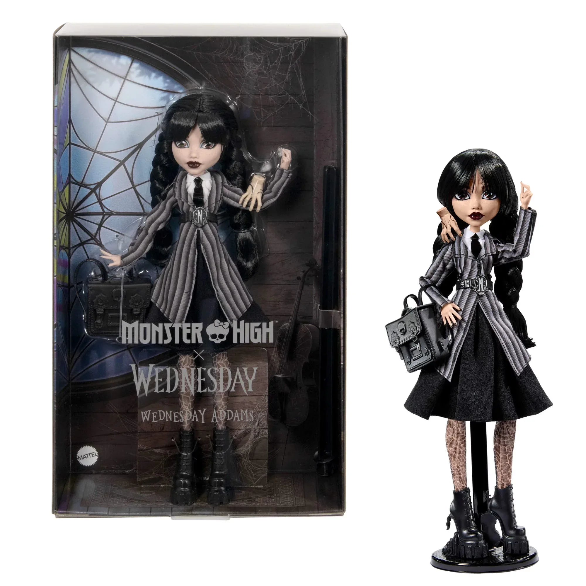 Wholesale Price with free shipping across the USA for Monster High Wednesday Collectible Doll, Wednesday Addams in Nevermore Academy Uniform with Thing - Manji Distributors