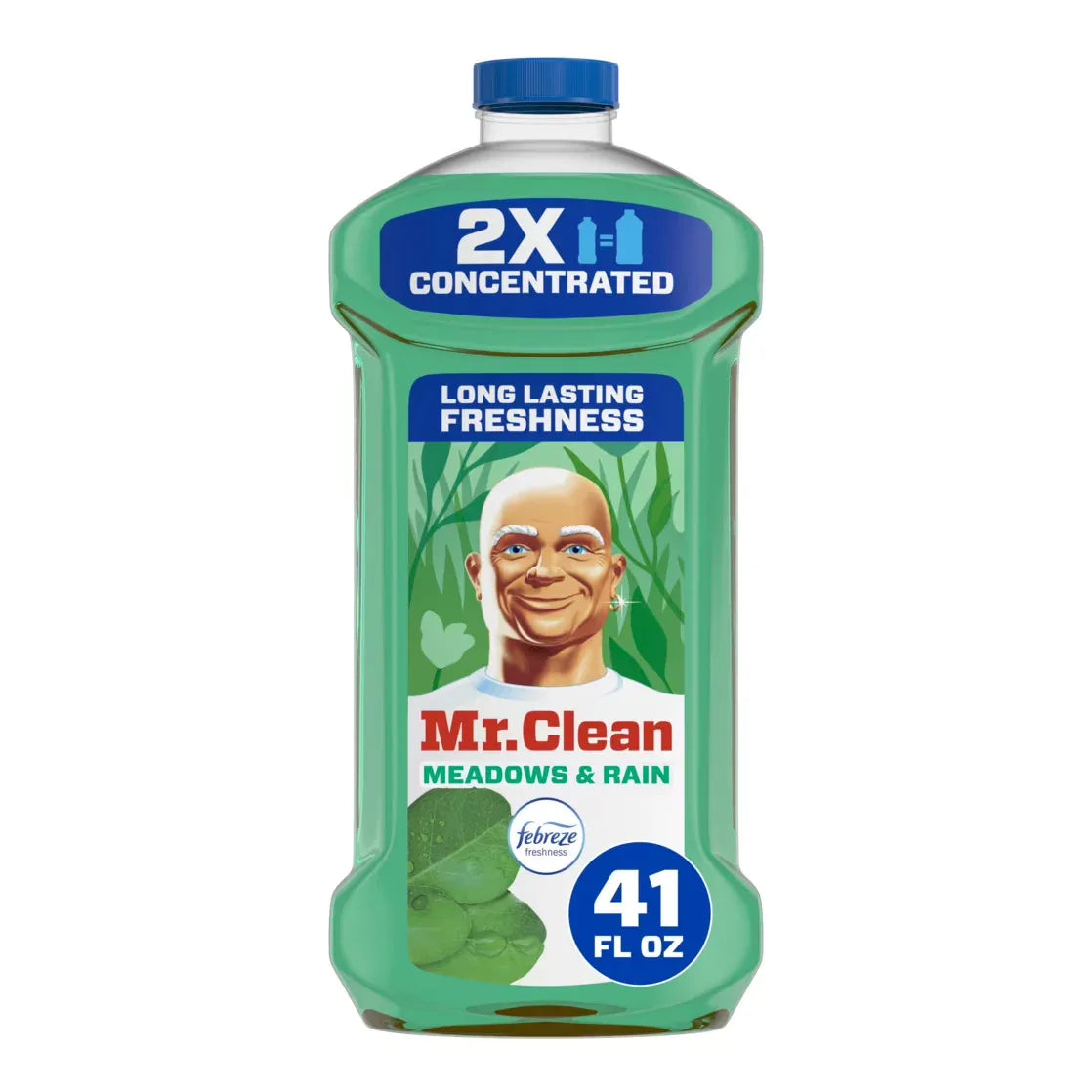 Wholesale Price with free shipping across the USA for Mr. Clean 2X Concentrated Multi Surface, All Purpose Cleaner, Febreze Meadows & Rain Scent, 41 fl oz - Manji Distributors