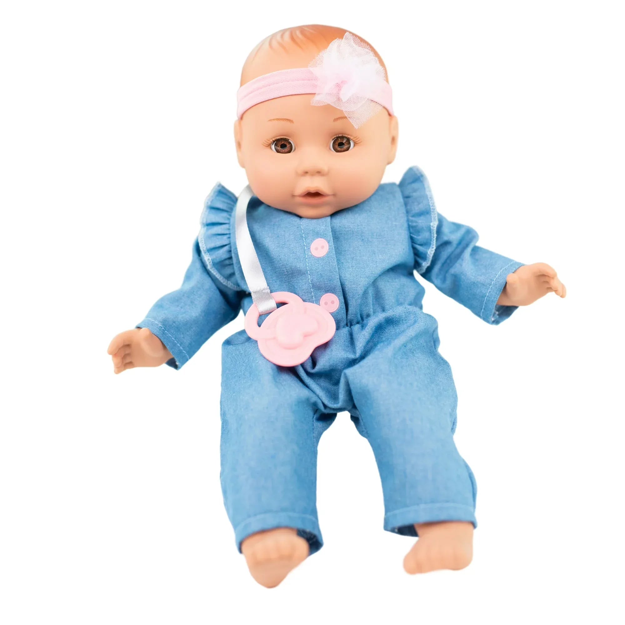 Wholesale Price with free shipping across the USA for My Sweet Love 14-inch My Cuddly Baby® Doll, Denim Romper - Manji Distributors