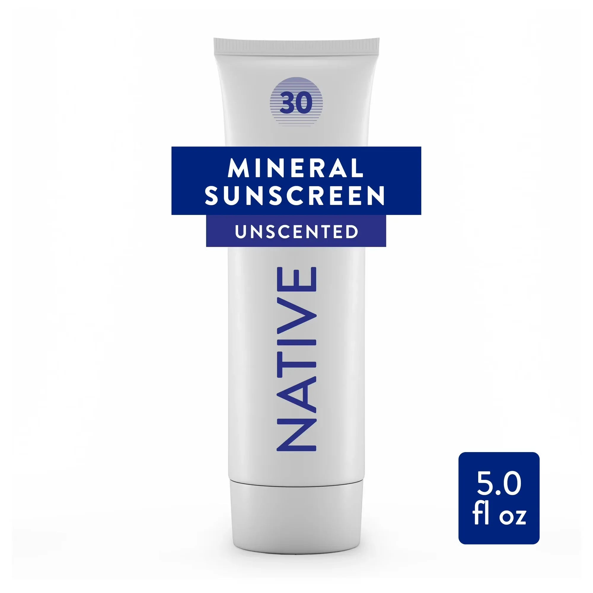 Wholesale Price with free shipping across the USA for Native Unscented Mineral Sunscreen Lotion SPF 30, 5.0 oz - Manji Distributors