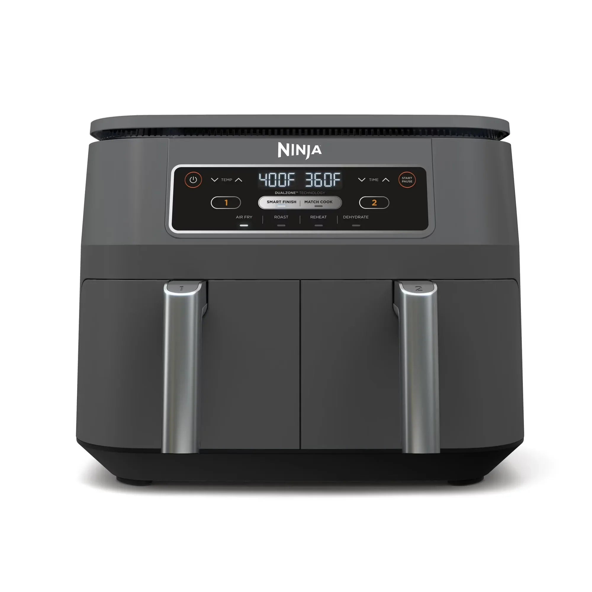 Wholesale Price with free shipping across the USA for Ninja Foodi 4-in-1 8 Qt Air Fryer, 2 Basket, XL Capacity, with DualZone Technology, Air Fry, Roast & More, DZ100WM Black - Manji Distributors