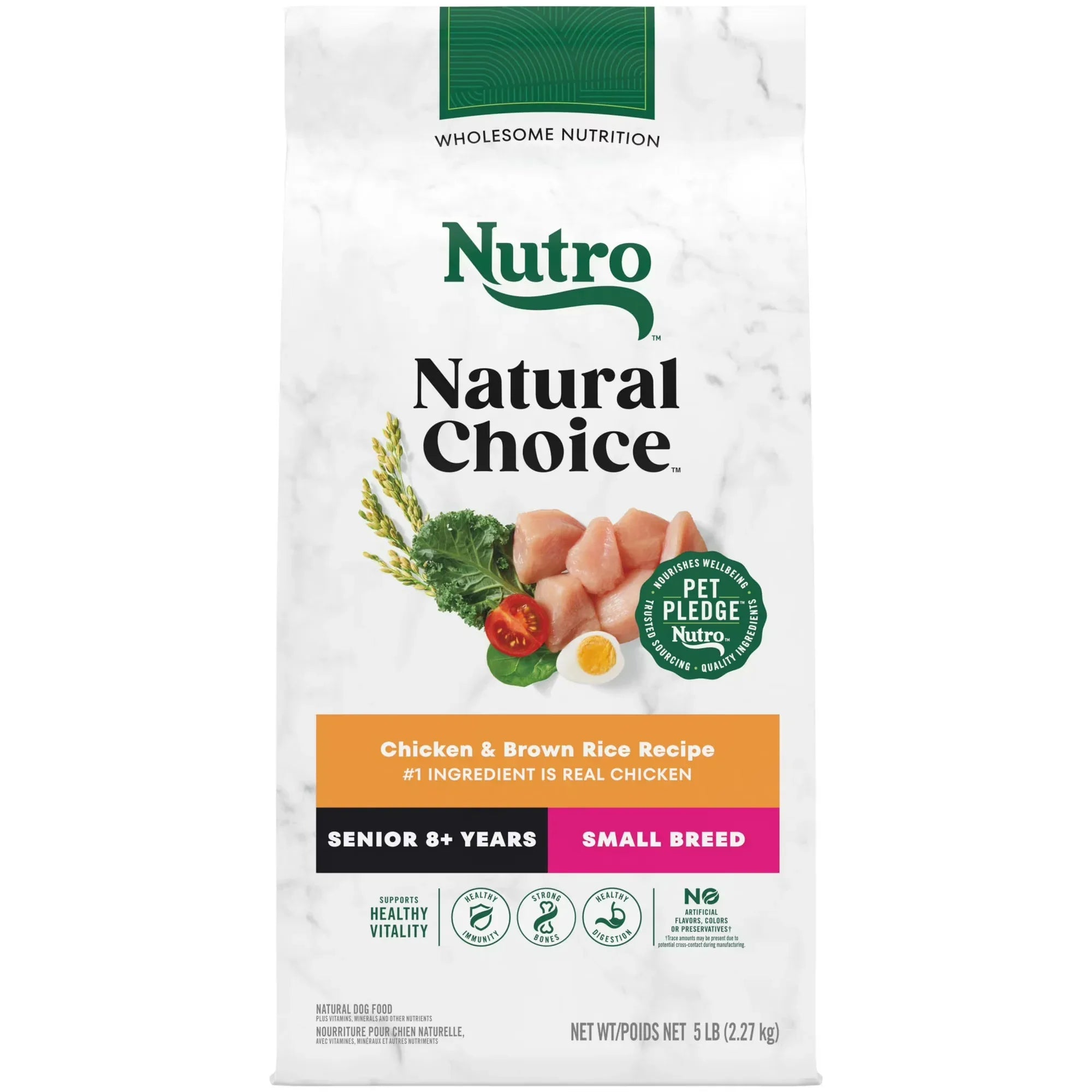 Wholesale Price with free shipping across the USA for Nutro Natural Choice Senior Small Breed Dry Dog Food, Chicken And Brown Rice, 5 Lbs. - Manji Distributors