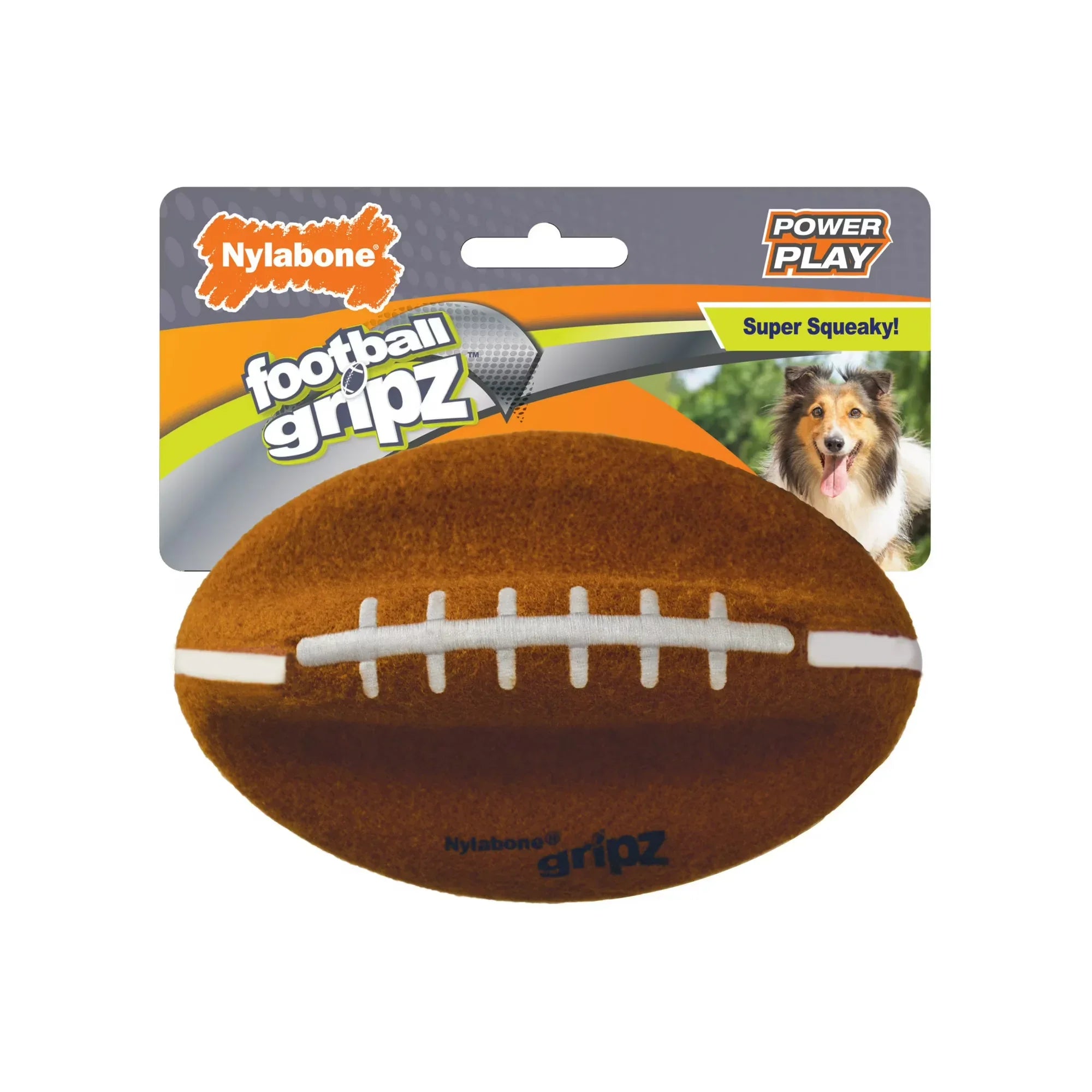 Wholesale Price with free shipping across the USA for Nylabone Power Play Dog Football Gripz, Dog Play Toy, Medium - Manji Distributors